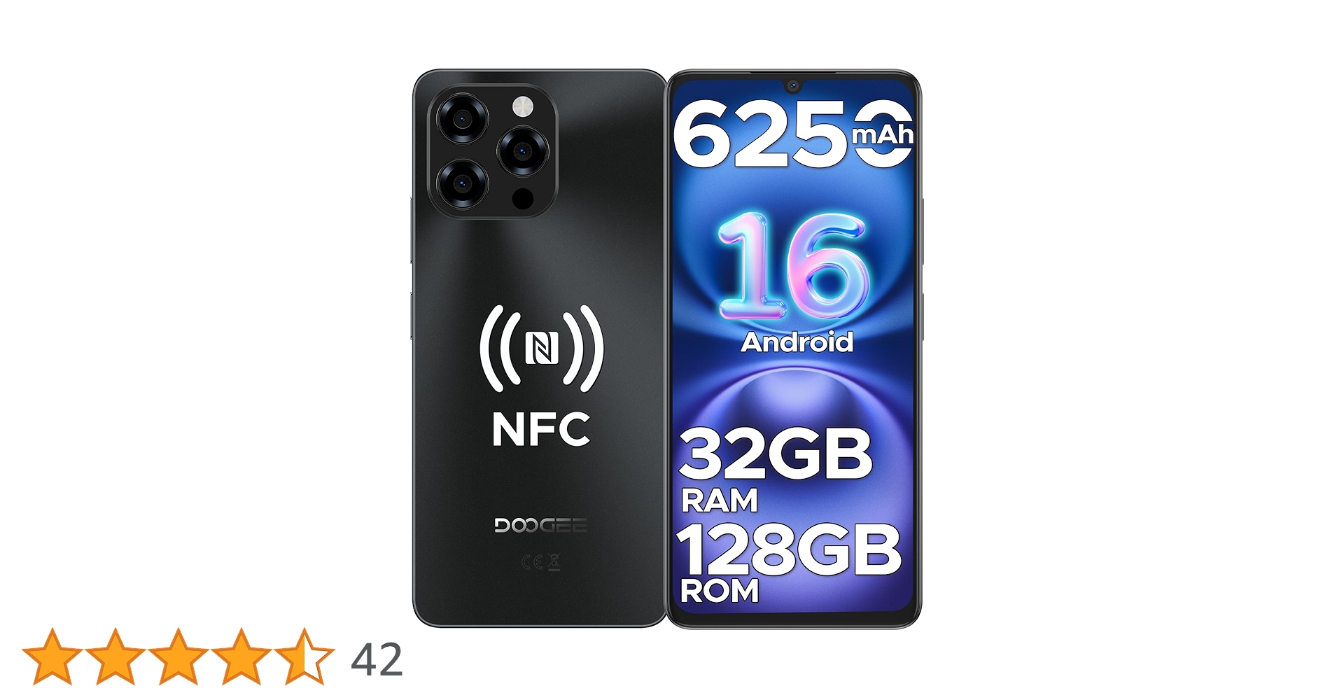 DOOGEE N58 Android 16 スマホ、32GB+128GB Amazon.com: DOOGEE Note 58 Android 16 Unlocked Phones, 32GB+