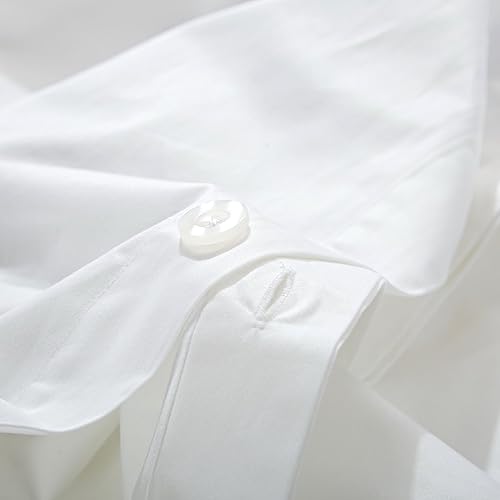 Miniatura 6 de Casabolaj Shading - Juego de funda de edredón de 3 piezas, 100% algodón egipcio, satén de lujo de 400 hilos, marco de retazos con cierre de botón y