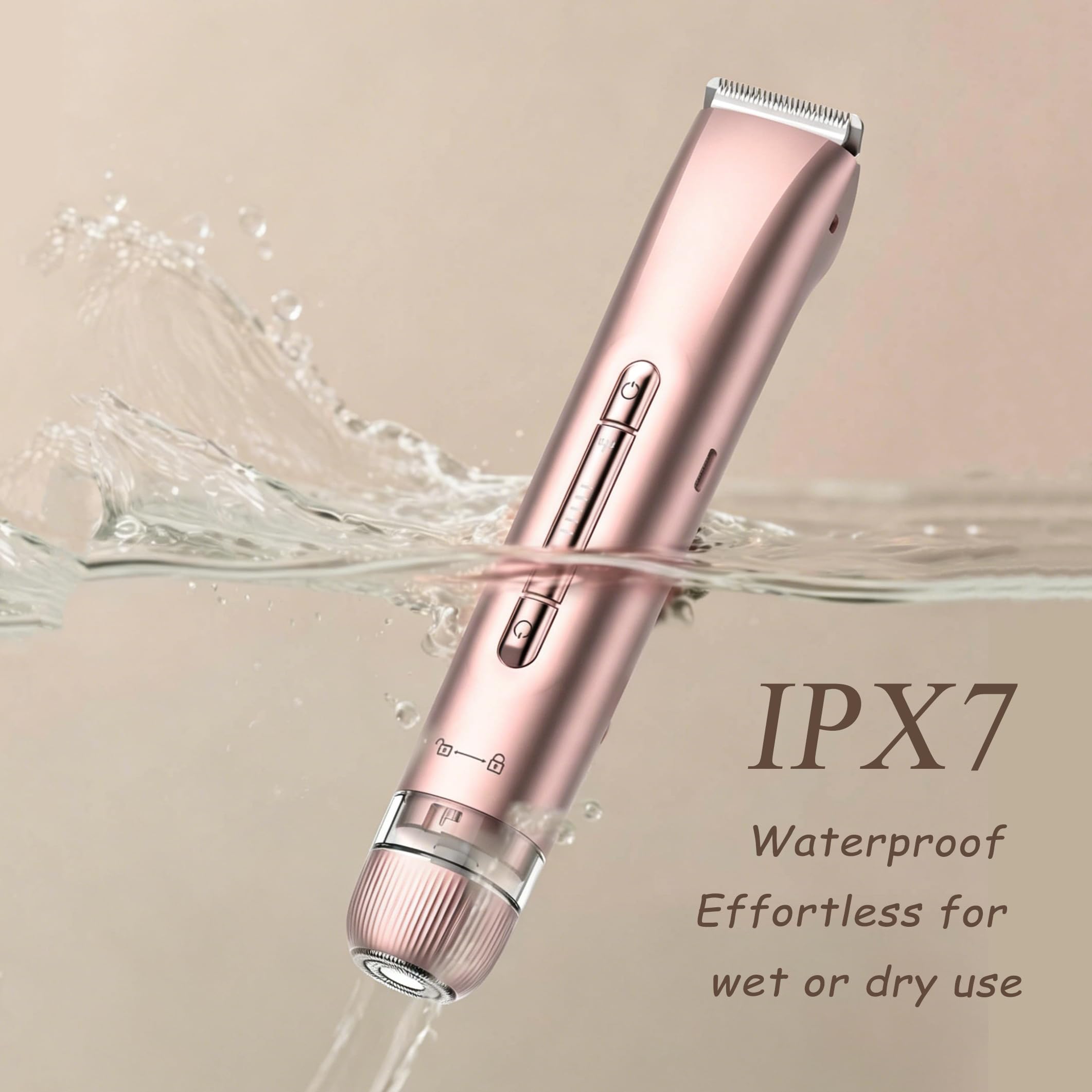 Afeitadora eléctrica impermeable 2 en 1 para mujer