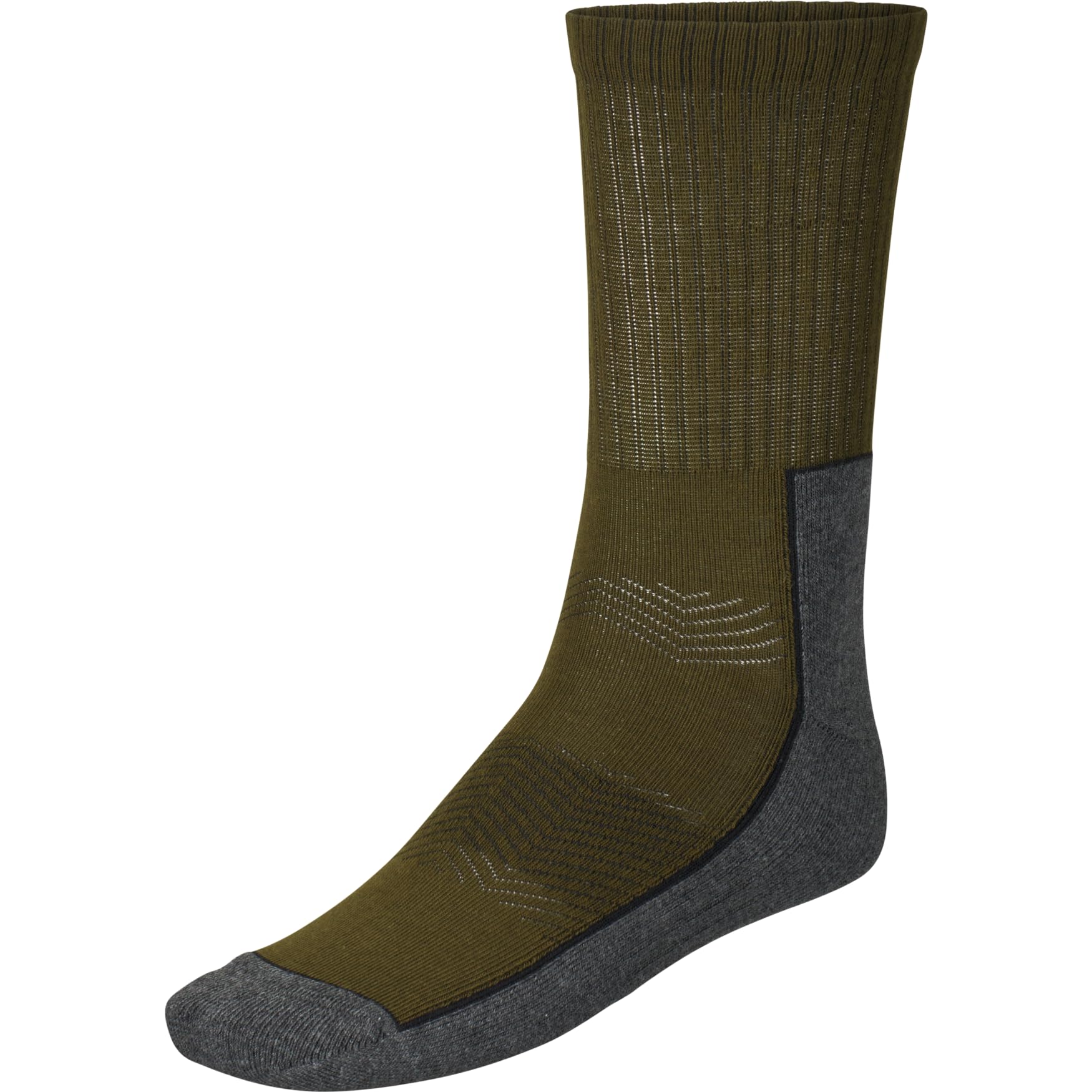 Seeland Field Sock - 3Pack Pine Green/Dark Grey Durable cotton/polyester blend for everyday use, Moisture control