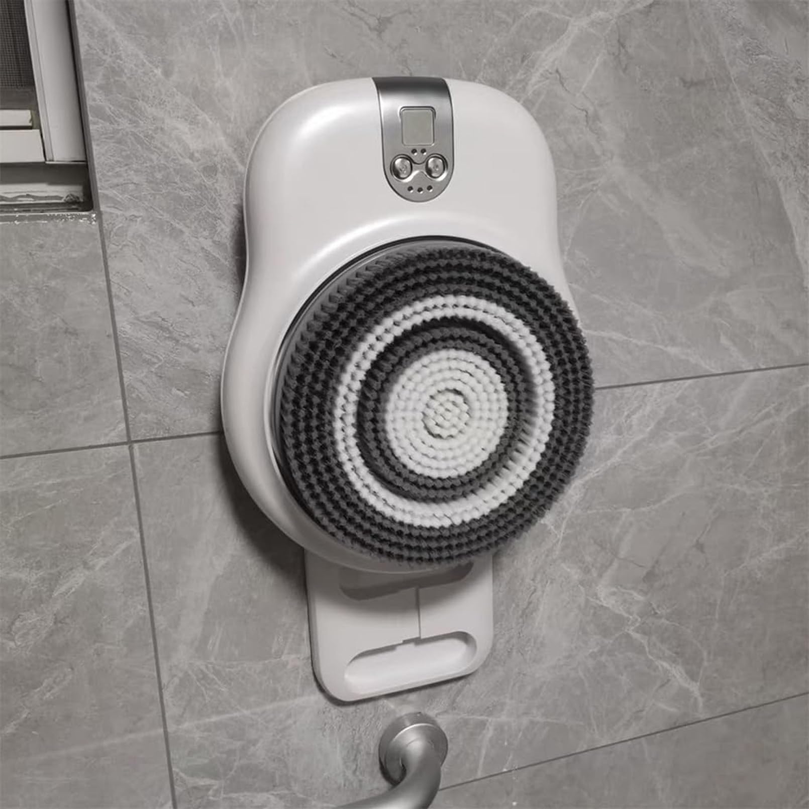 Scrubber per la Schiena a Parete, esfoliante Elettrico per la Schiena, Rotazione Automatica a 360°, Regolazione a 2 velocità, per Pulizia Profonda e Massaggio alla Schiena