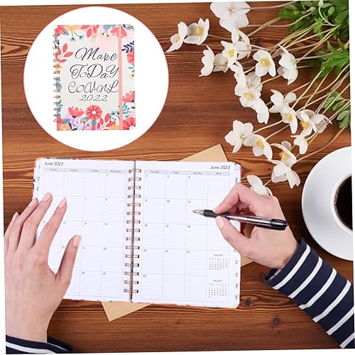 Miniatura 7 de Tofficu 2 Pcs 2022 Schedule Planner Calendar Book 2022 Agenda Planner Yearly Planner 2022 Wirebound Notebook 2022 Planner Notebook Daily Schedule