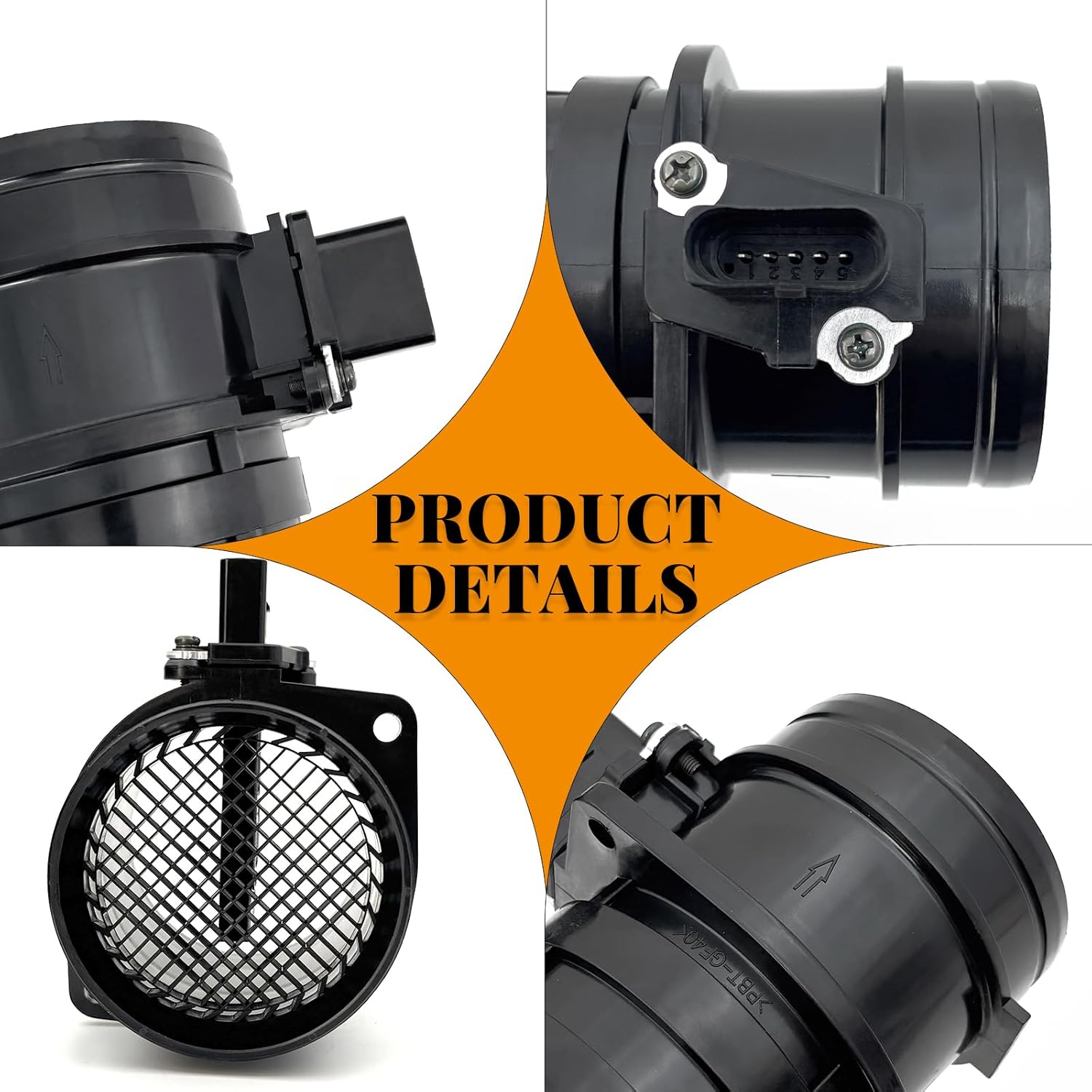 Mass Air Flow Sensor MAF Sensor 06J906461B 74-50072 Compatible with 08-13 A3 2.0L, 11-13 A3 Quattro 2.0L, 2009 TT 2.0L & 12-13 VW Beetle 2.0L, 08-10 Passat 2.0L & More