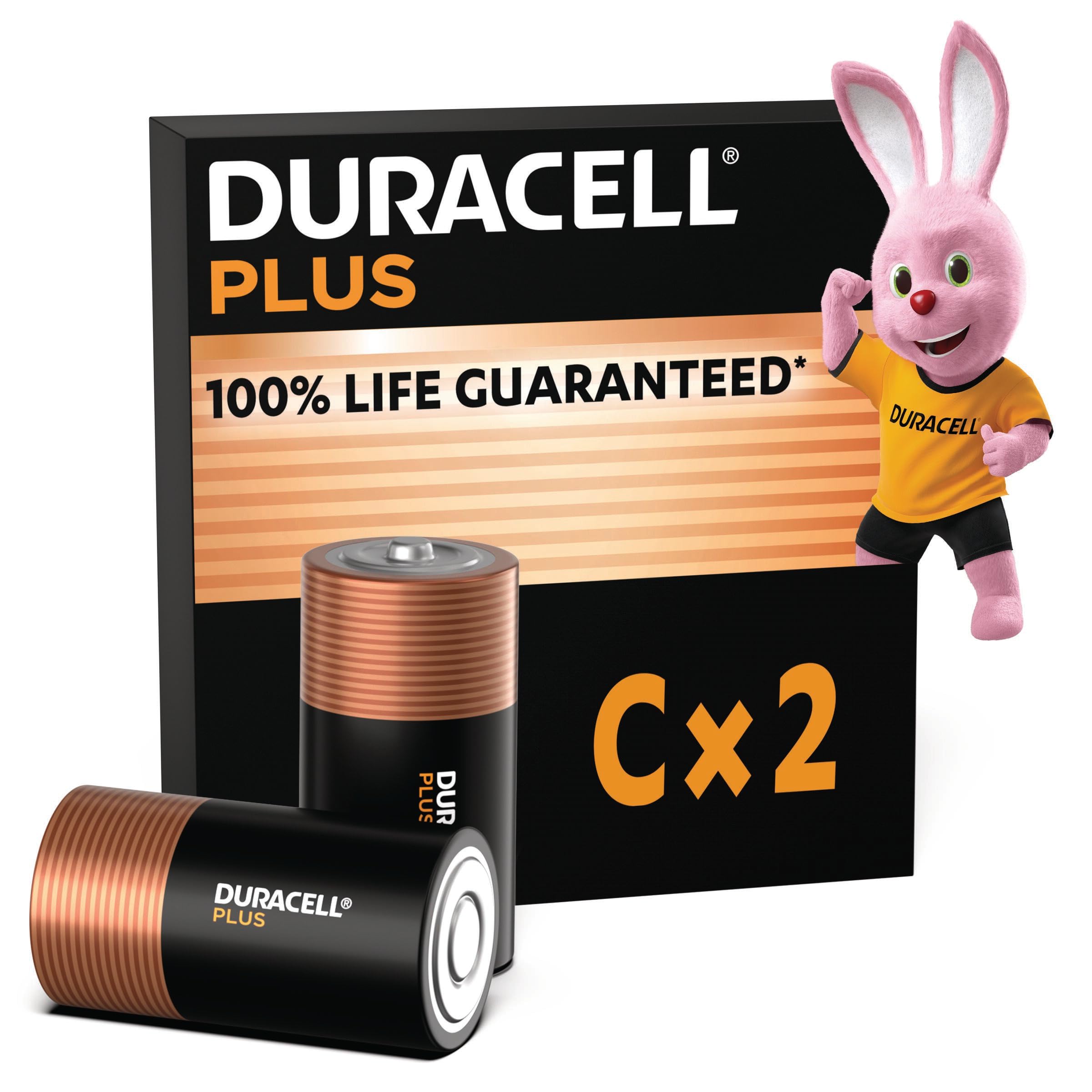 DURACELL Plus C Alkaline Batteries (2 Pack) 1.5V, LR14