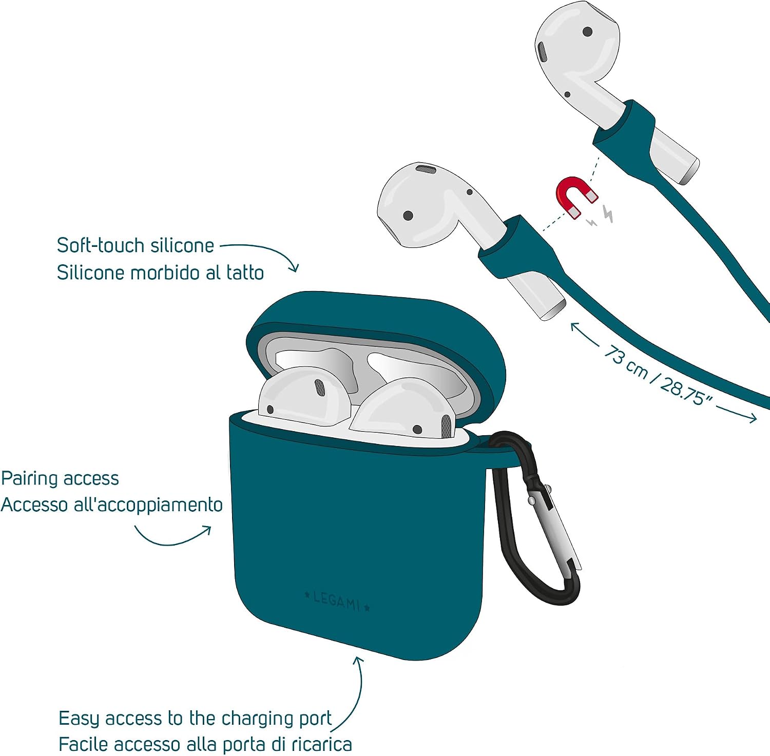 Legami - Air'n Go - Case and Lanyard Set for AirPods 1&2 - Image 5