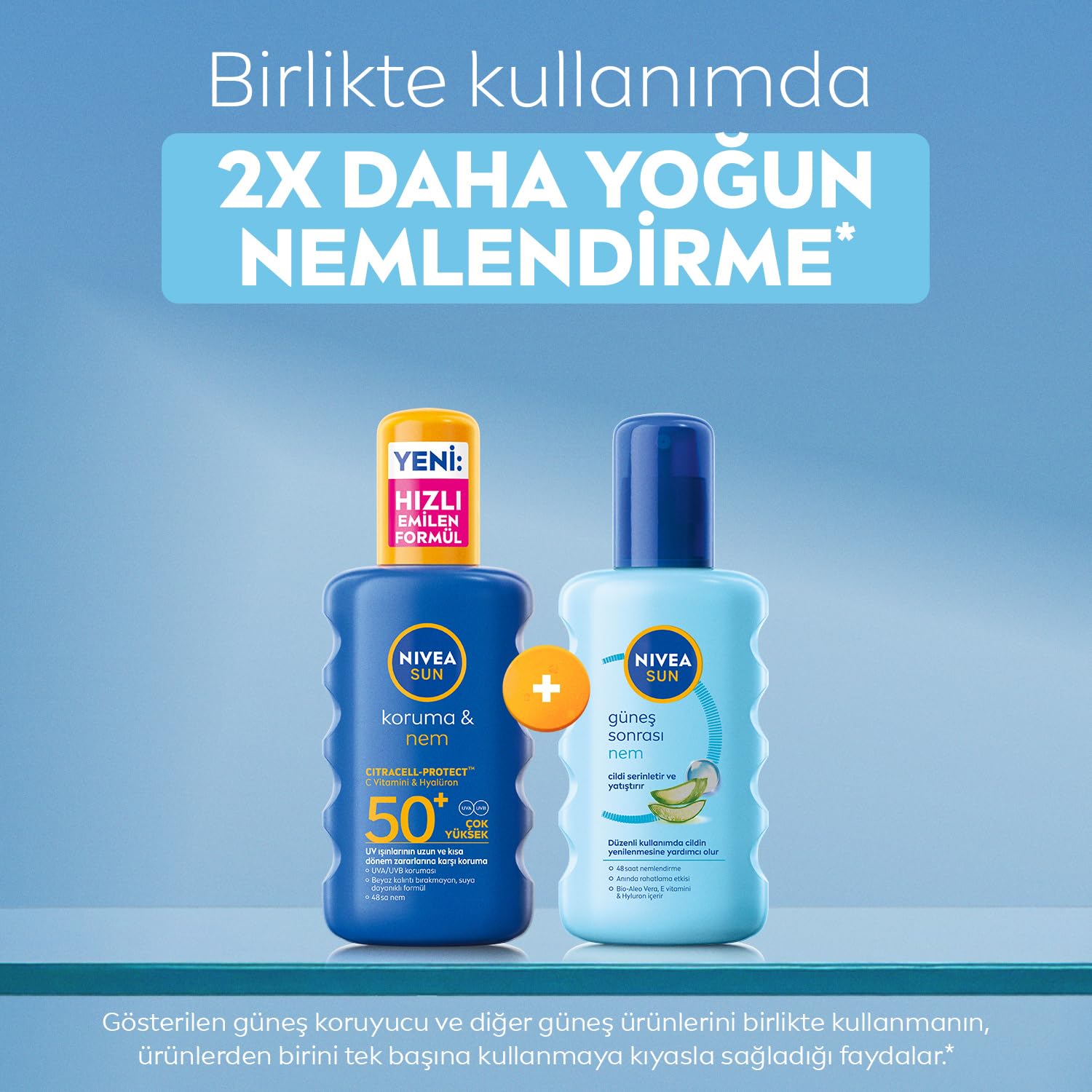 NIVEA SUN Ferahlatıcı Güneş Sonrası Vücut Spreyi 200ml, Nemlendirici, Aloe Vera, Hyaluron