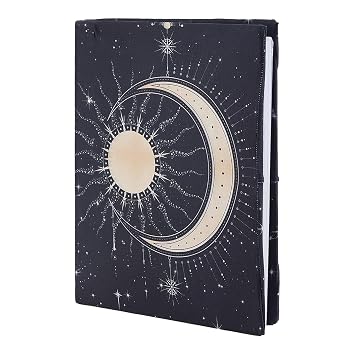 NICENEEDED Stretchable Book Cover, Moon Star Book Sleeve, Stretchy Book Protector Elastic Book Wraps Washable Protective Book Case Suitable Fit Most Hardcover