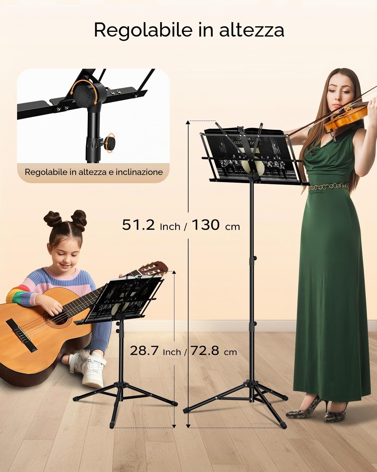 K KASONIC Leggio, Kasonic 2 in 1 Leggio per spartiti pieghevole a doppio uso e supporto per libri da tavolo, portatile e leggero con supporto per clip per spartiti