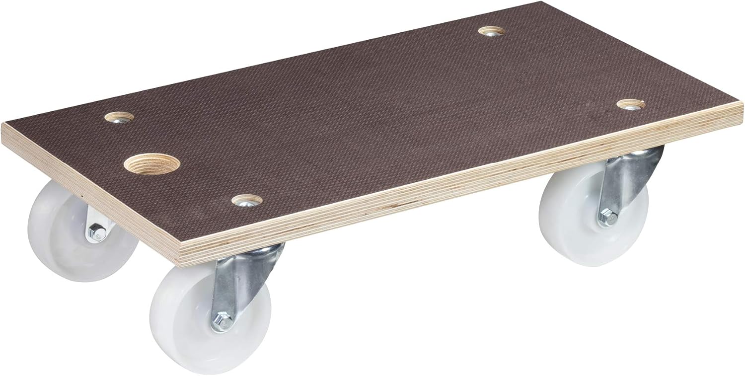 WAGNER Transport aid MM 1143, 57.5 x 30 x 15 cm, Load Capacity 500 kg, multiplex, for Heavily Loaded Boxes, Devices and Furniture, Carrying Hole, Non-Slip Surface, FSC® Certified, 20114301