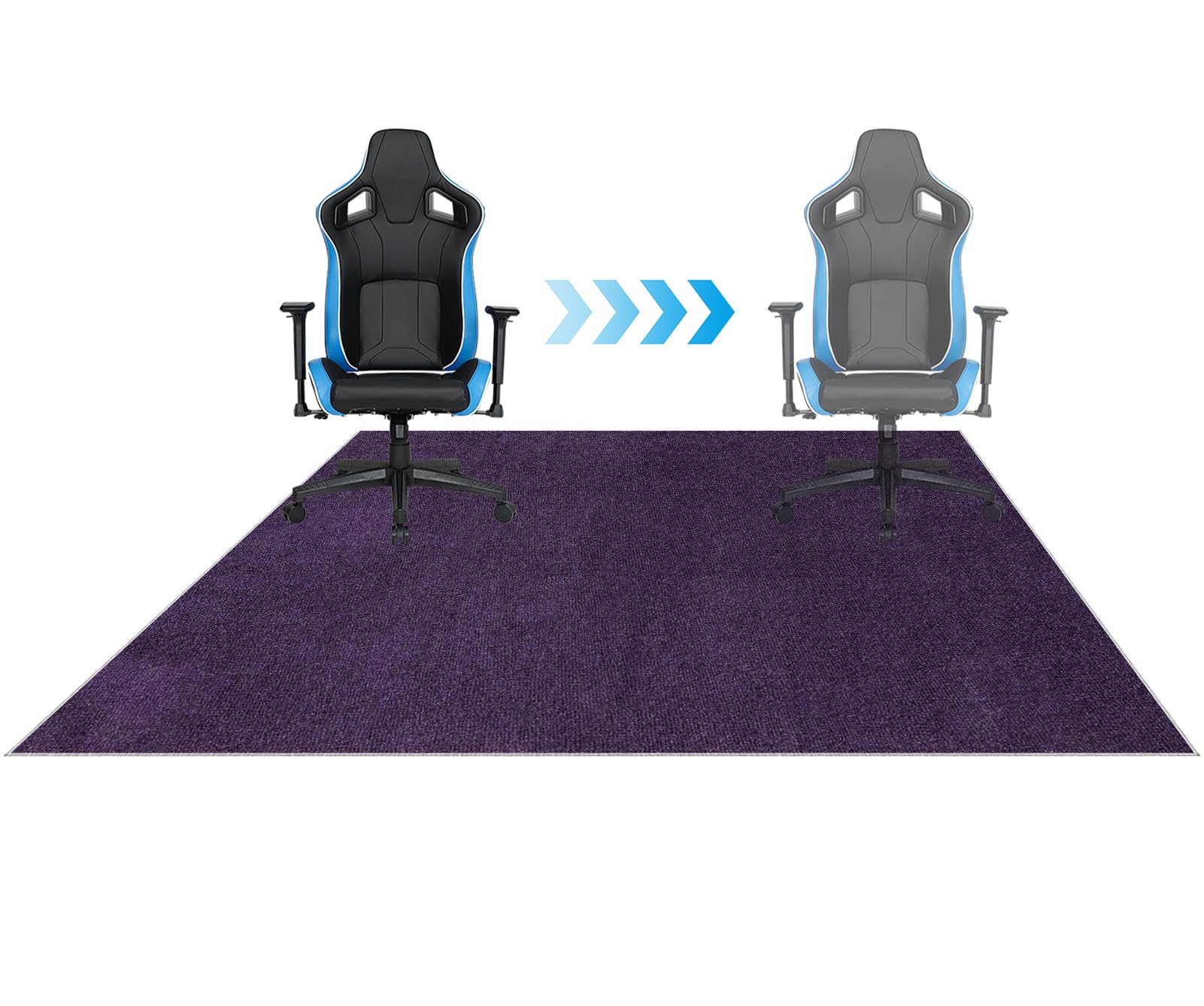 Tapis de Chaise de Bureau Antiderapant pour Parquet Stratifié Carrelage Tissu 100 x 140 cm Tapis Chaise Gaming pour Sols Durs Tapis de Protections de Sol Tapis de Chaise Multi-Surfaces