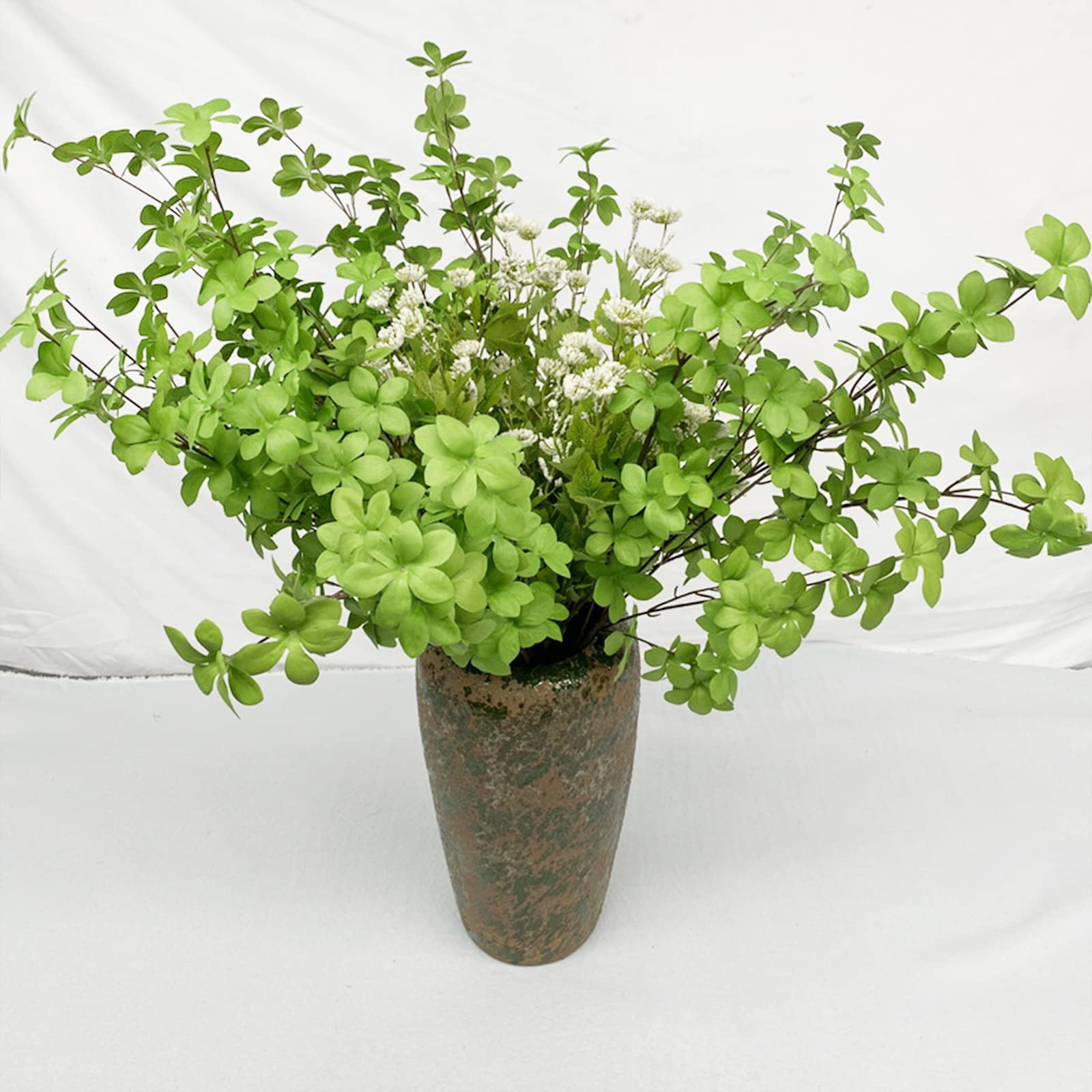 Rami di Ficus Artificiali Spray per Foglie Finte Rami di Eucalipto Verde Steli di Vegetazione Artificiale Piante di Ramoscelli di Ficus Finti per la Decorazione di Nozze per (B