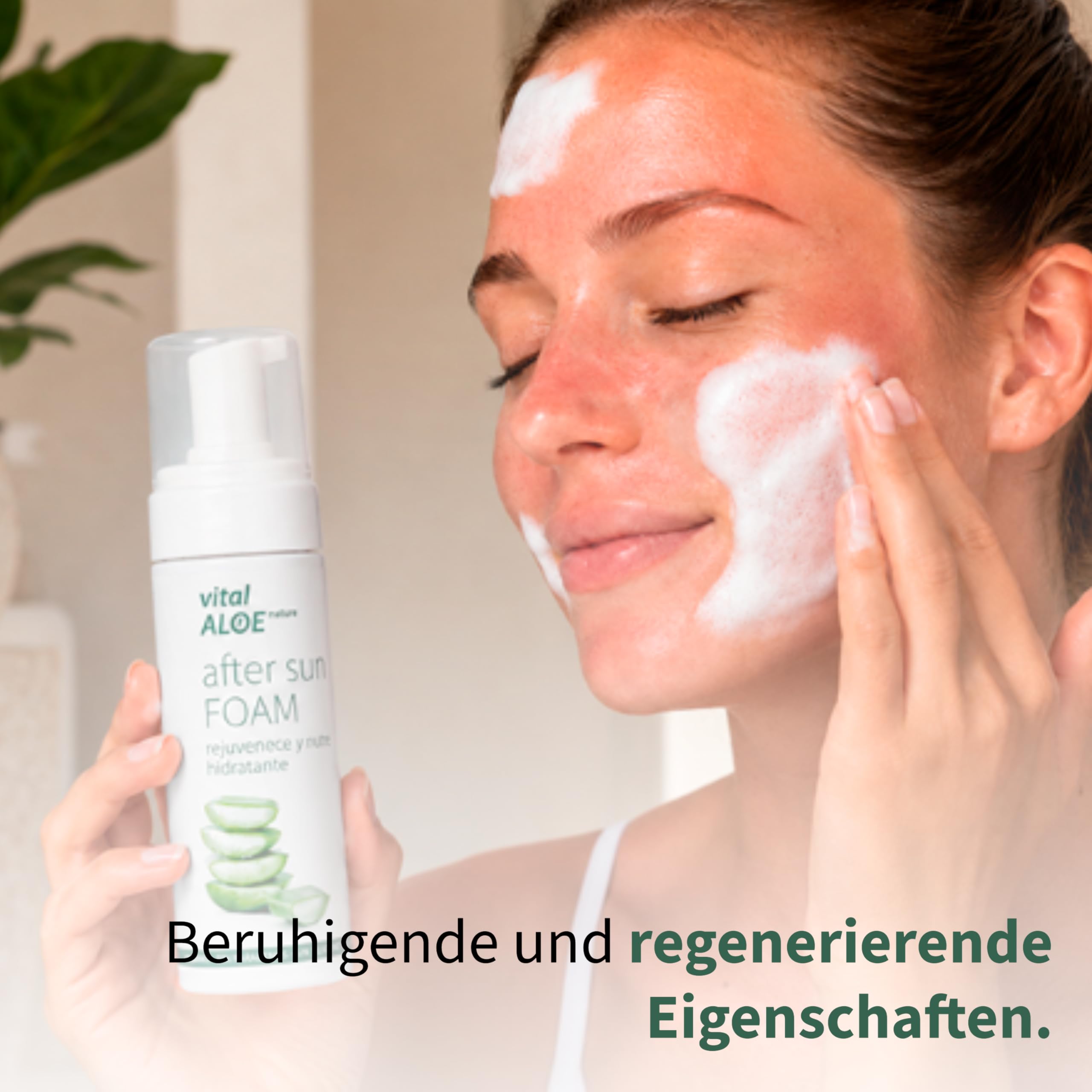 After Sun Foam 5x150 ml | Feuchtigkeitsspendender After-Sun-Schaum mit Bio-Aloe Vera und Calendula | Gesicht und Körper | Leichte Textur, Vegan, Ohne Parabene, Silikone und Sulfate
