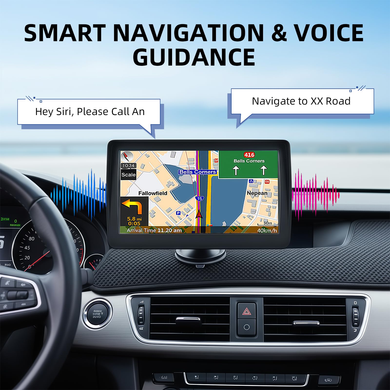 IGEAIIE 7 Inch Sat Nav for Car, HGV Truck Navagation, HD GPS System with UK & Europe Maps 2026, Lifetime Free Updates, Postcode Search, Voice Guidance, Speed Camera Alerts & POI - 4