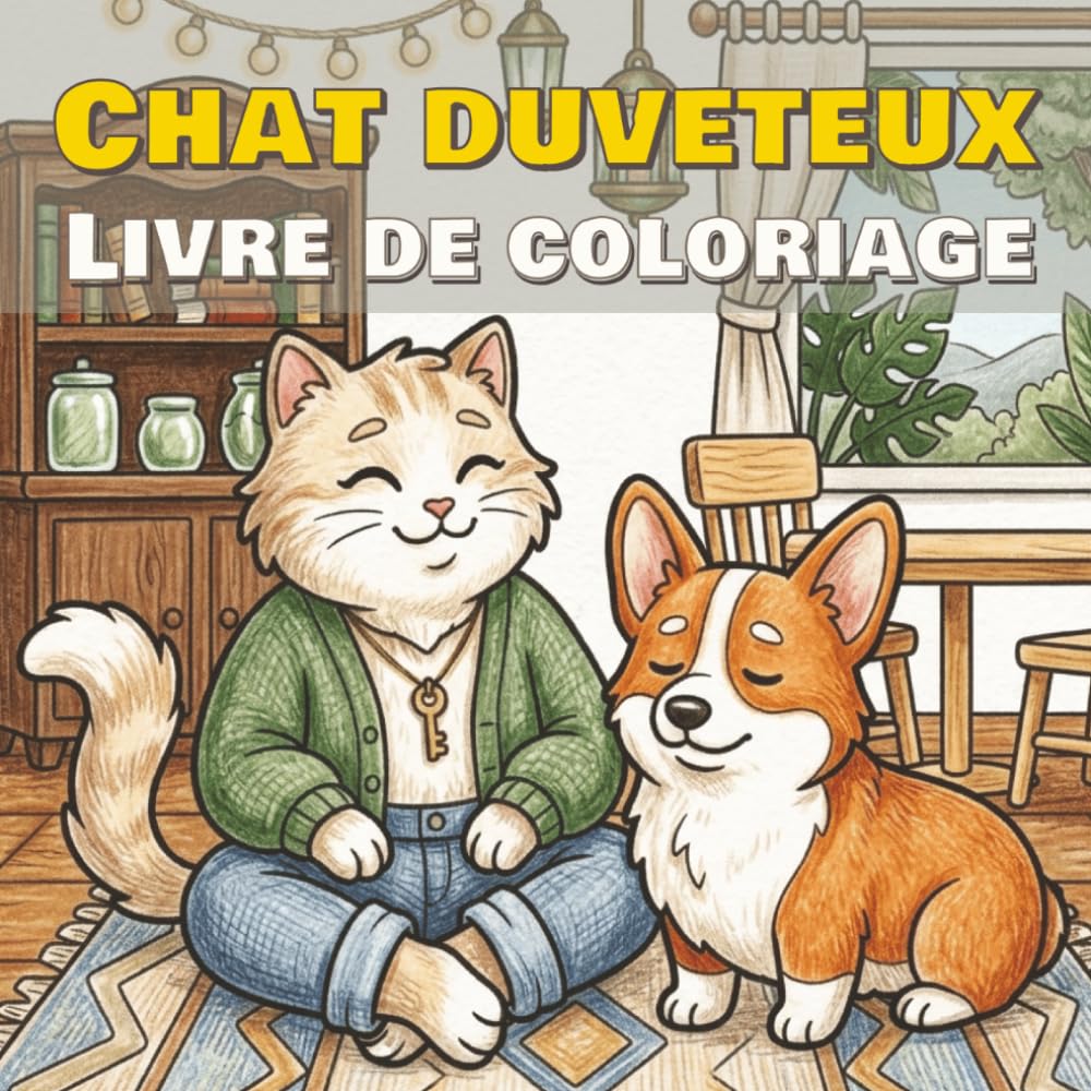 Chat Duveteux: Livre de Coloriage, 50 illustrations (Livre de coloriage d'animaux)