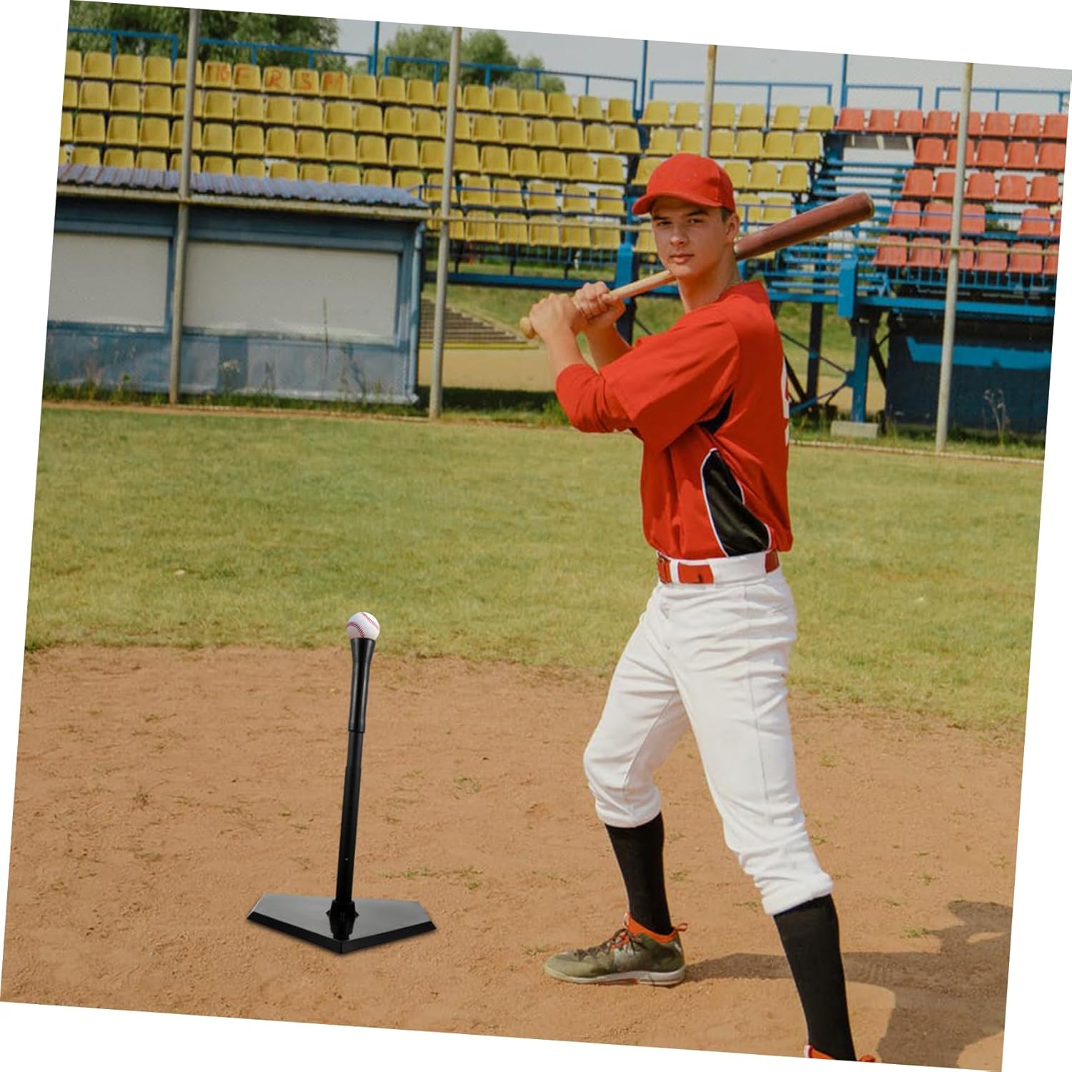 1pc Softball Batting Tee Stable Tripod Design Baseball Hitting Trainer for Boys and Girls and Adults for Practice and Training Sessions