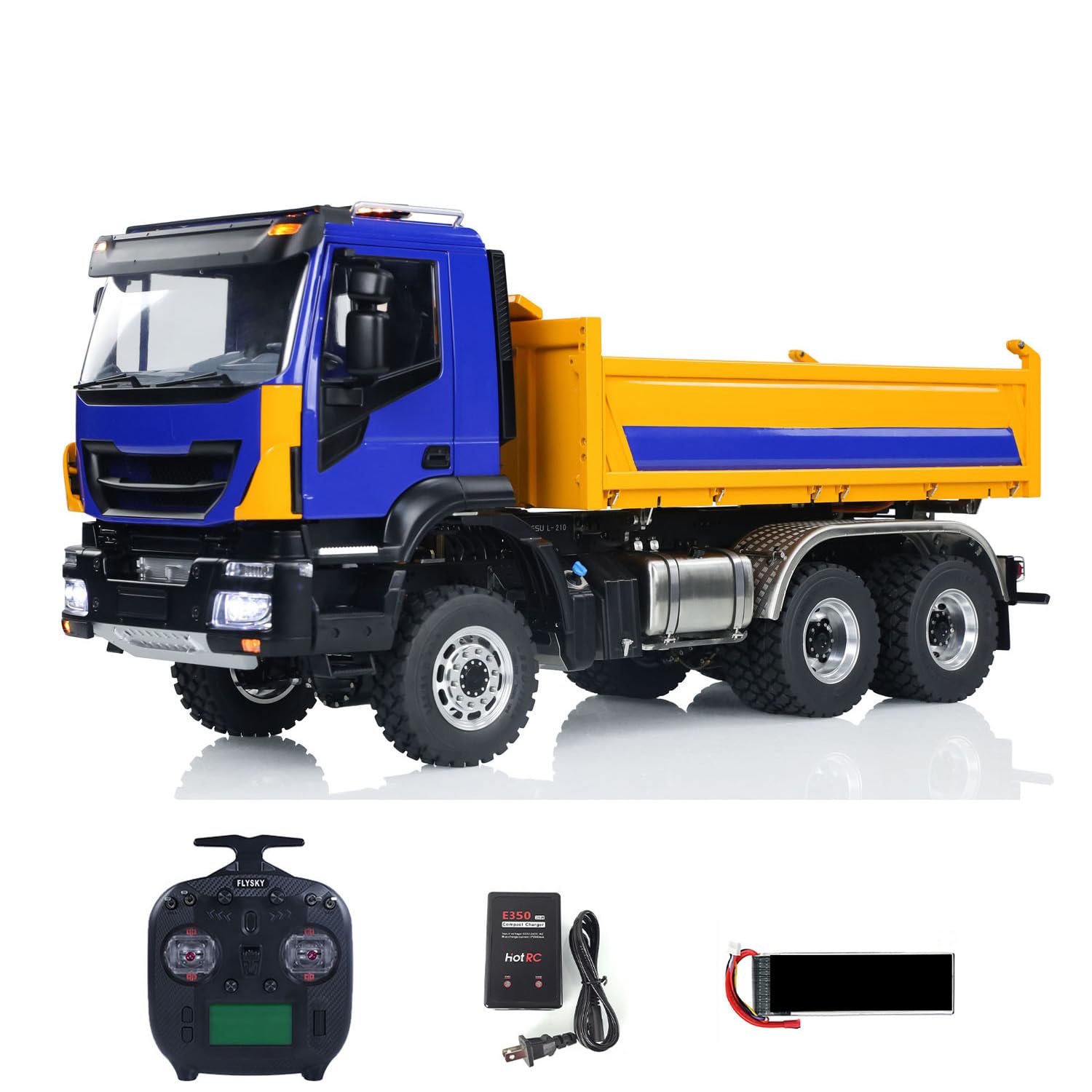 TOUCAN RC HOBBY 1 14 LESU RC Hydraulic Dump Truck 3-Way Metal 6x6 Radio Control Tipper Car Model