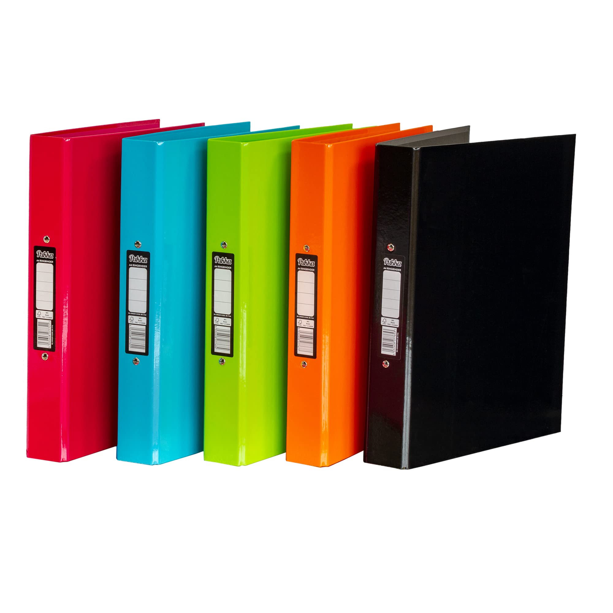 R*K様 PHARFAITE SPIDER BINDER Pukka Pad, Brights A4 Ringbinder Files with 2 O-Ring Mechanism