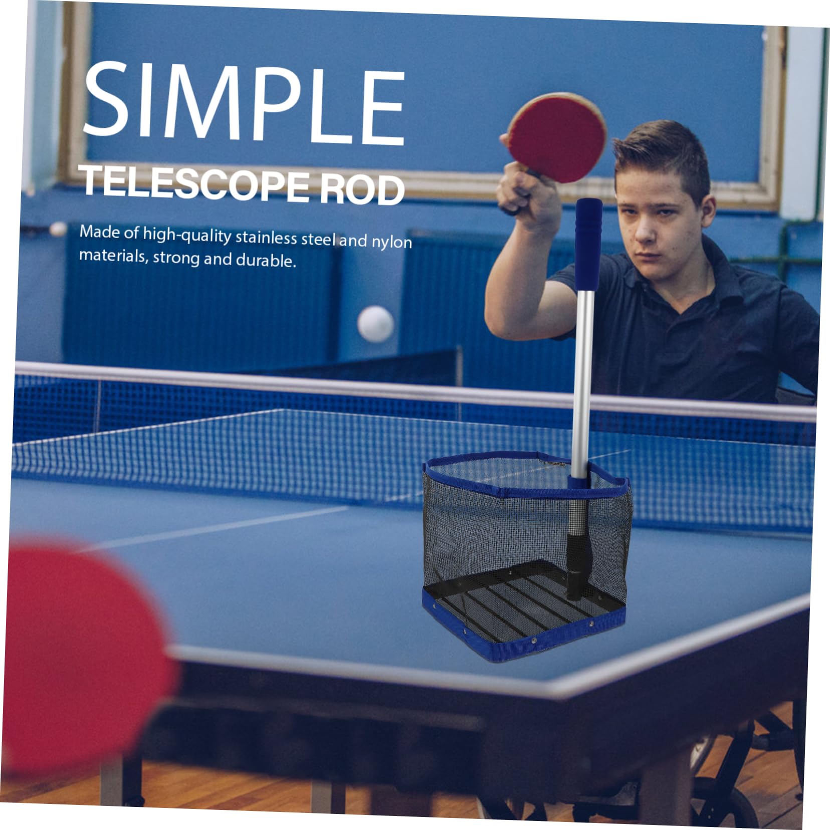 WOONEKY Raccoglitore con Manico Retrattile Pong Collector per -Pong Rapido Ed Efficiente