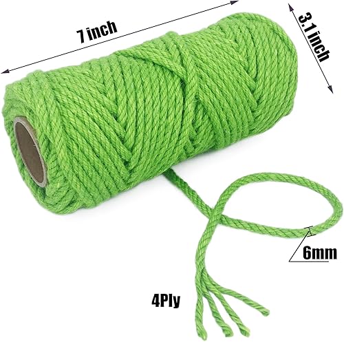 Miniatura 2 de Leecogo Cuerda de yute de 0.177 in de 100 pies de cuerda natural para manualidades, perfecta para jardinería en el hogar, macramé, manualidades,
