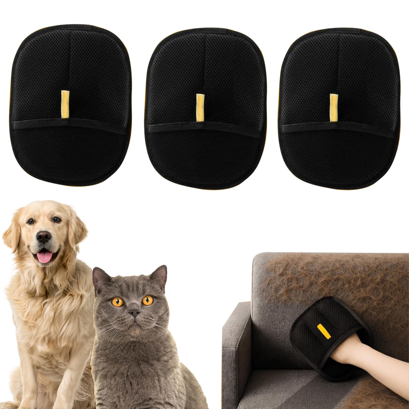 Mayoii 1PCS Gants de toilettage pour Chat - Brosse magnétique pour Chats et Chiens - Gant Antistatique pour enlever Les Poils d'animaux - Respirant et Lavable
