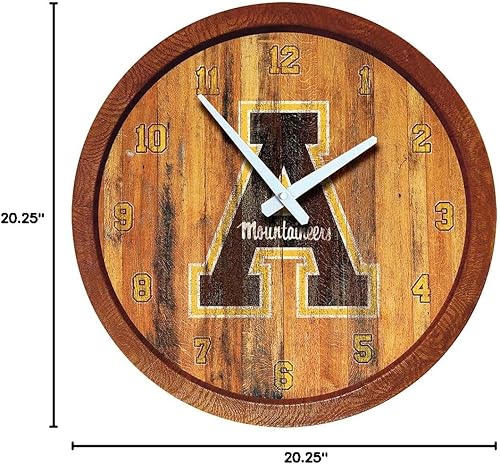 Miniatura 334 de The Fan-Brand NCAA Oklahoma Sooners: Faux Barrel Top Wall Clock Sports Team Bar Sign Décor - Home Man Cave, Party Decoration - Made On Demand