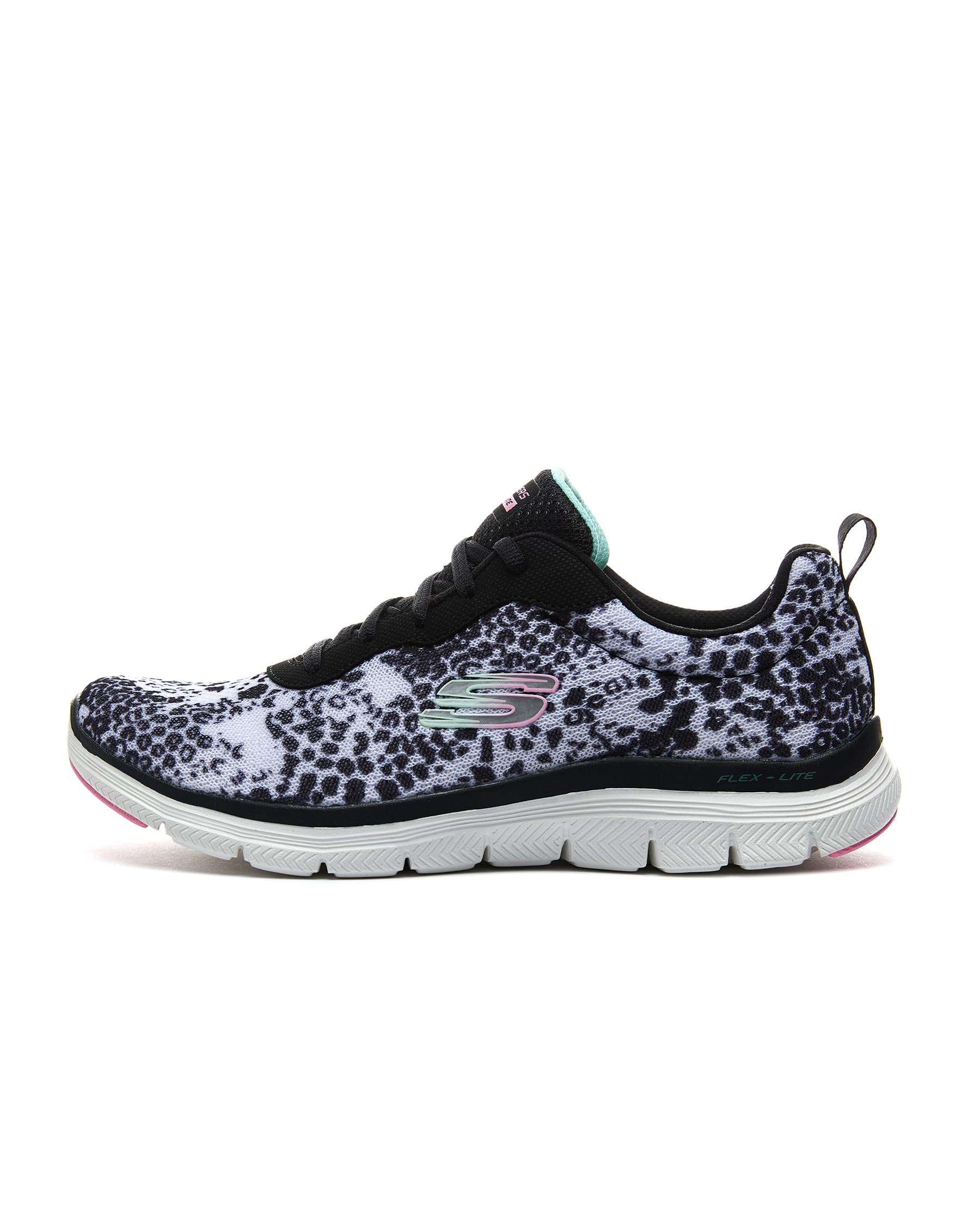Damen Sneaker Flex Appeal 4.0 Brilliant View von Skechers in Weiß aus Textil, Maschine waschbar. weiß/Rose Gold Gr. 35