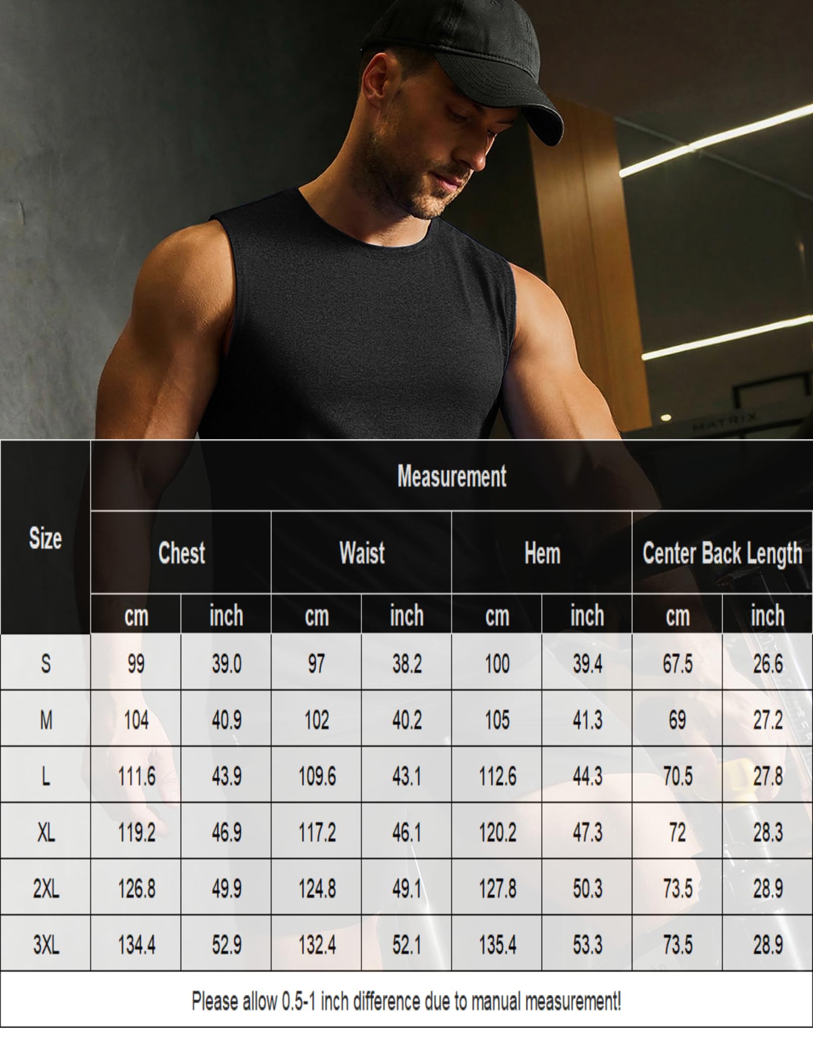 COOFANDY Camiseta Tirante Hombre Ligera Camiseta Deportiva Fitness Secado Rápido Camiseta de Gimnasio Muscular Verano Funcional