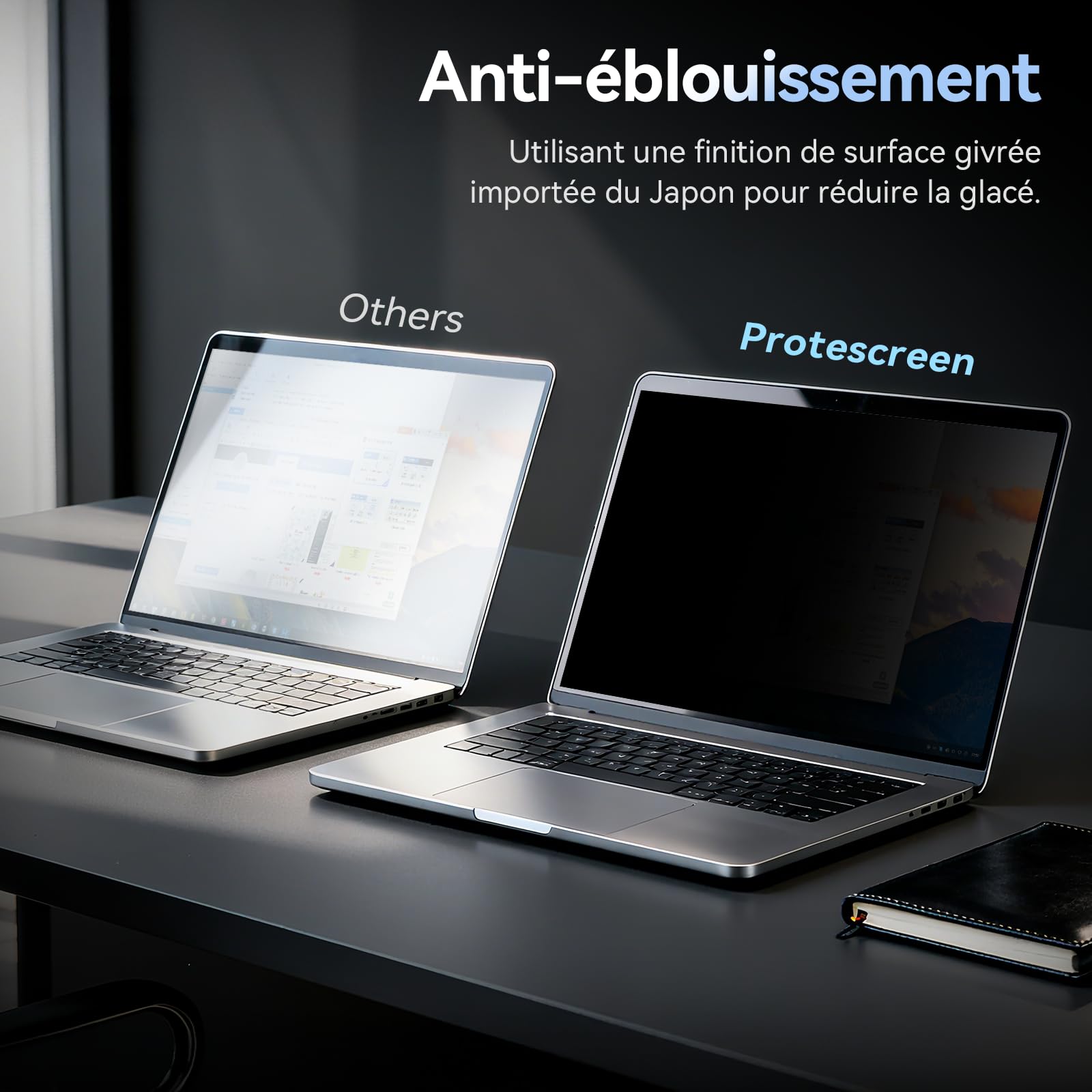 360° Filtre de Confidentialité 16 Pouces 16:10,Protection Ecran Anti-Espion Anti-Reflet,Laptop Privacy Screen Protector Compatible avec Lenovo/Dell/HP/Asus/Samsung/Acer