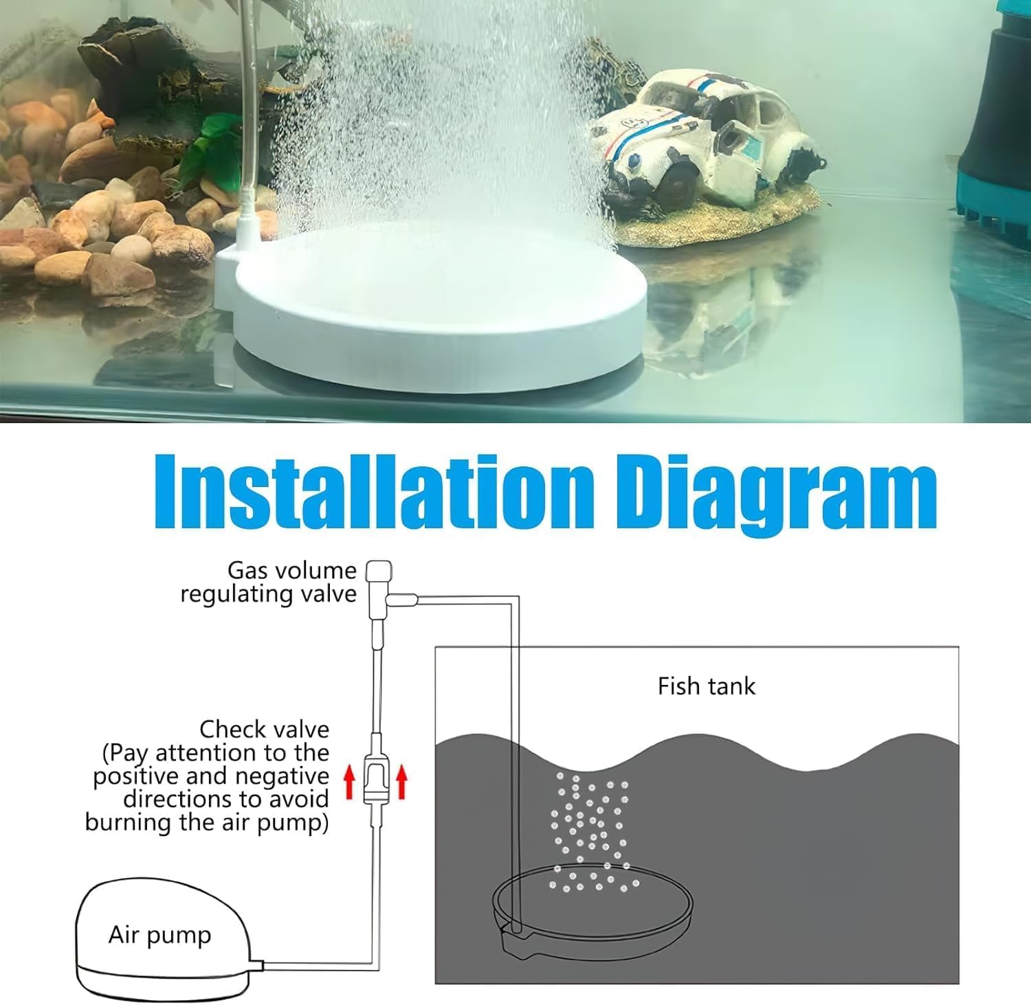 Pietra Ad Aria Per Acquario - Diffusore CO2 Ultra Silenzioso | Bolle Nano Per Ossigeno - Foto 9