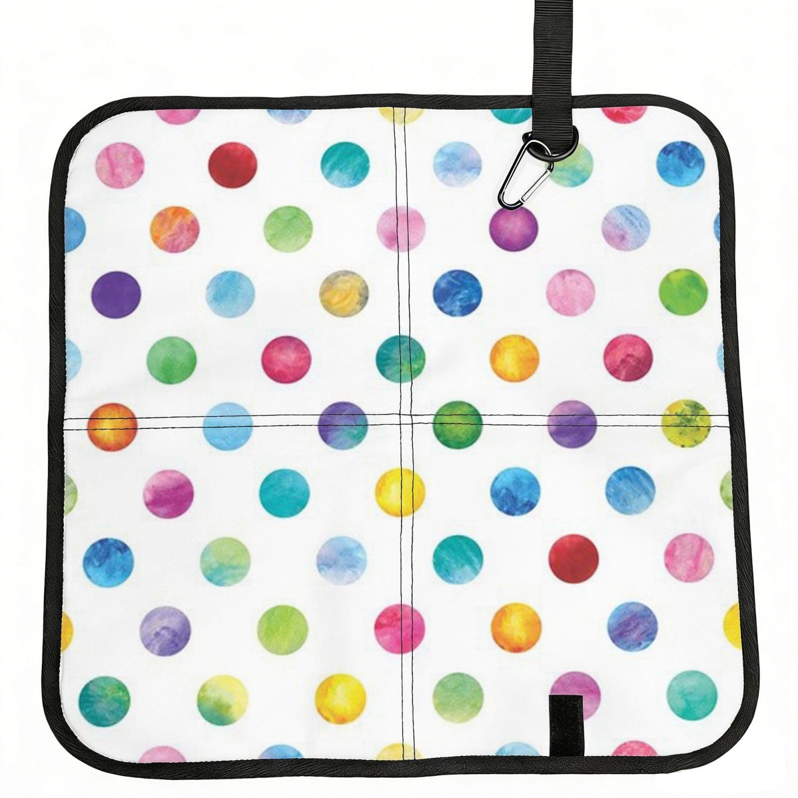 ERCgad Blue Polka Dot Pattern Print Foldable Seat Cushion Portable Chair Pad Lightweight Travel Outdoor Office Home