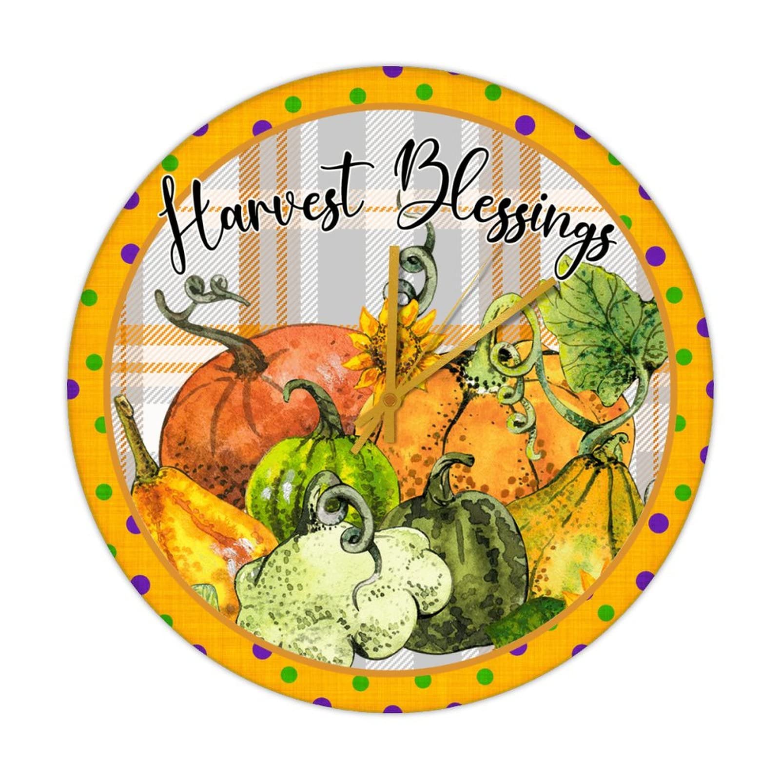 Horloge murale retro Happy Pumpkin, le cadeau de pendaison de crémaillère