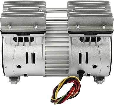 550W Oilless Air Pump, High Pressure Oilless Piston Compressor Pump, 1700RPM Compressor Vacuum Pump Head Small Air Mute, Piston Air Compressor Motor Head Pump 4.5CFM