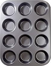 Nonstick Muffin and Cupcake Pan, 12 Cavity Carbon Steel Muffin Tin and Cupcake Tray for Oven Baking Pan
