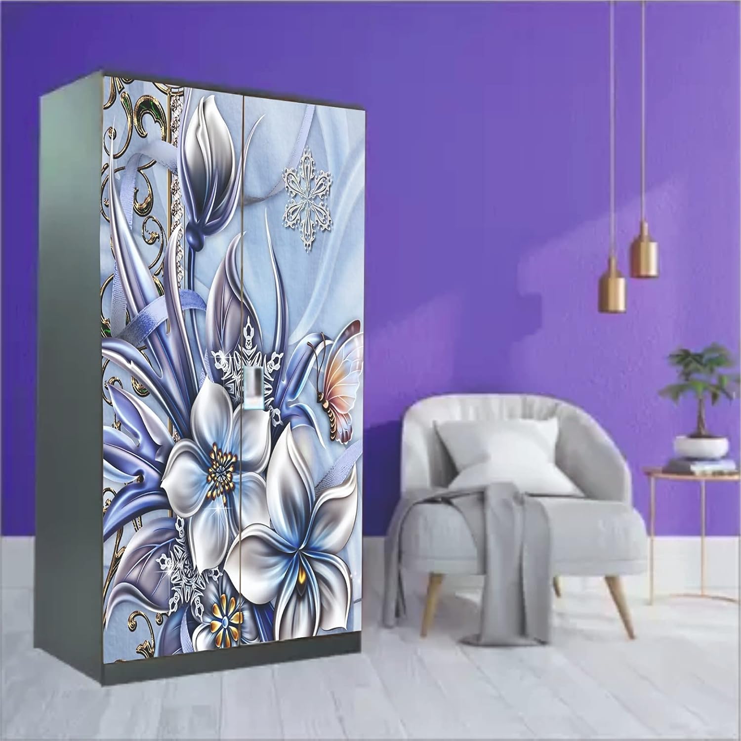 Decor Production Self Adhesive Wallpaper Wall Sticker for Almirah