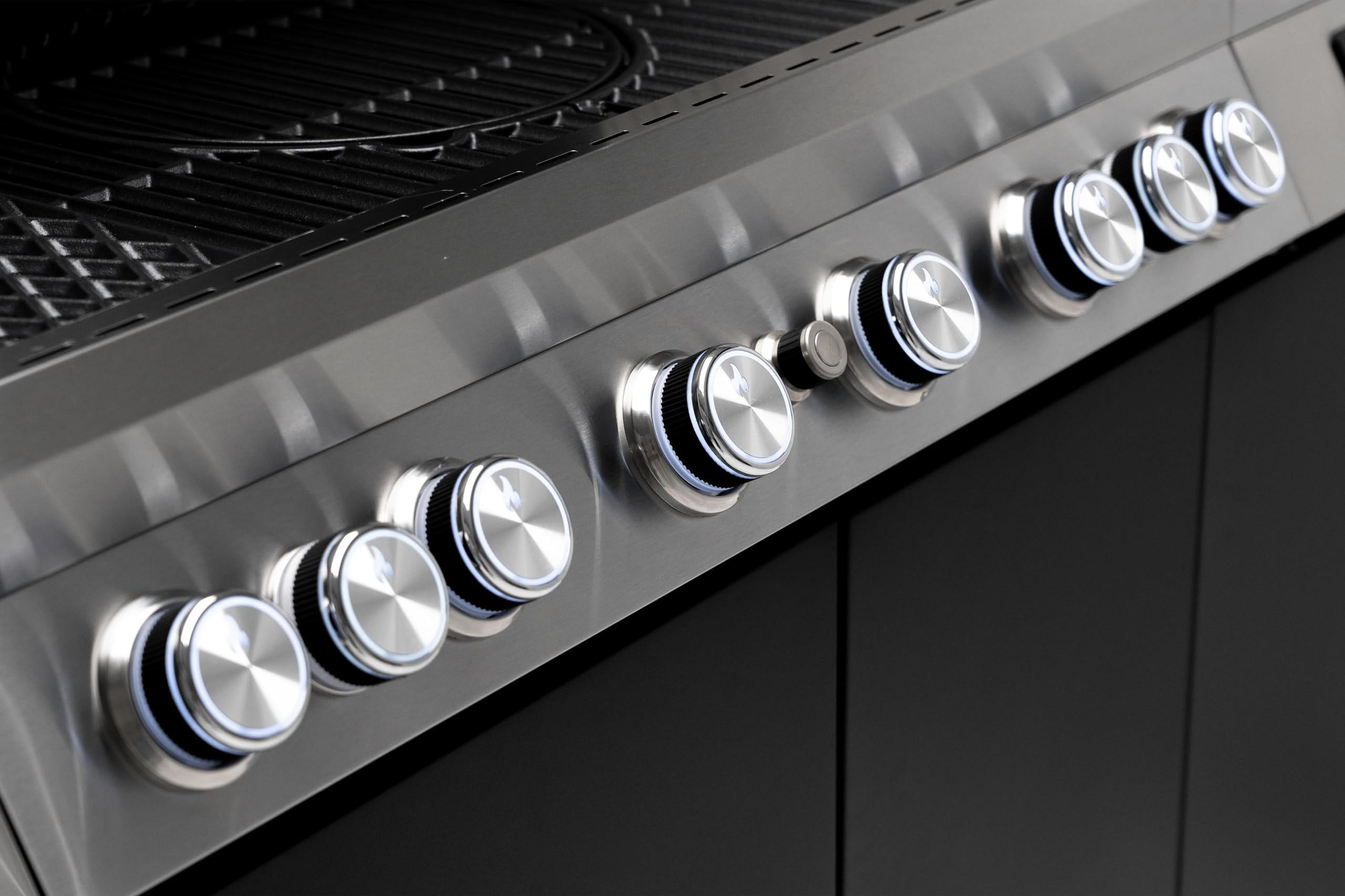 Tarrington House Barbecue a Gas 6+1+1 Bruciatori Acciaio Inox 72 kW Coperchio con Termostato Termometro Digitale
