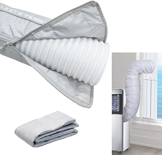 Portable Air Conditioner Hose Cover Wrap 59inch Length, Insulated AC Exhaust Pipe Cover Universal Fit for 5" & 5.9" Diameter Vent Tube