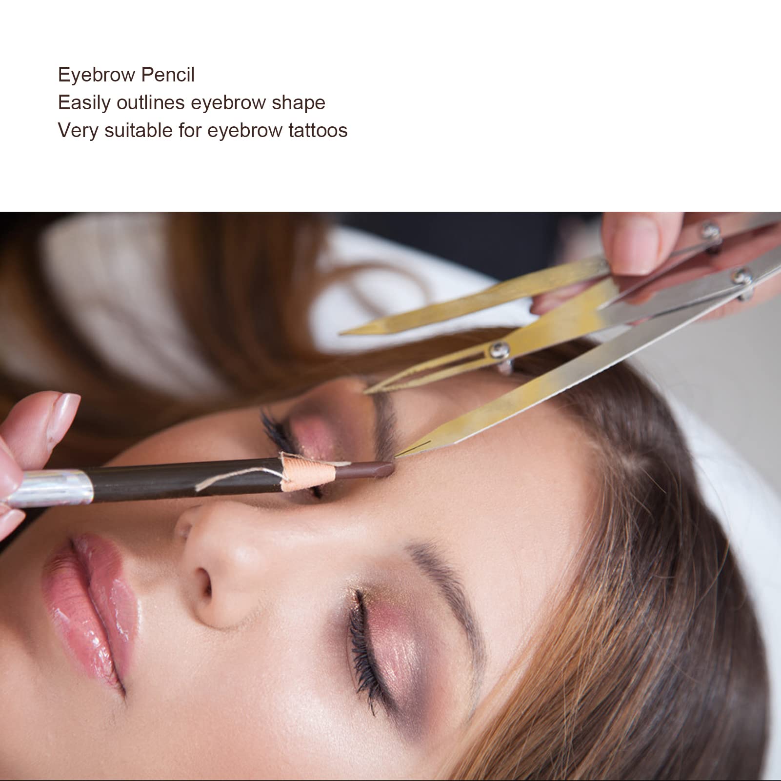 4 Pcs Eyebrow Pencils with Eyebrow Pencil Sharpener, Waterproof Eyebrow Pencils, Brow Pencil Set For Marking, Tattoo Makeup, Professional Salon Makeup Waterproof Microblading Eyebrow Pencil Set