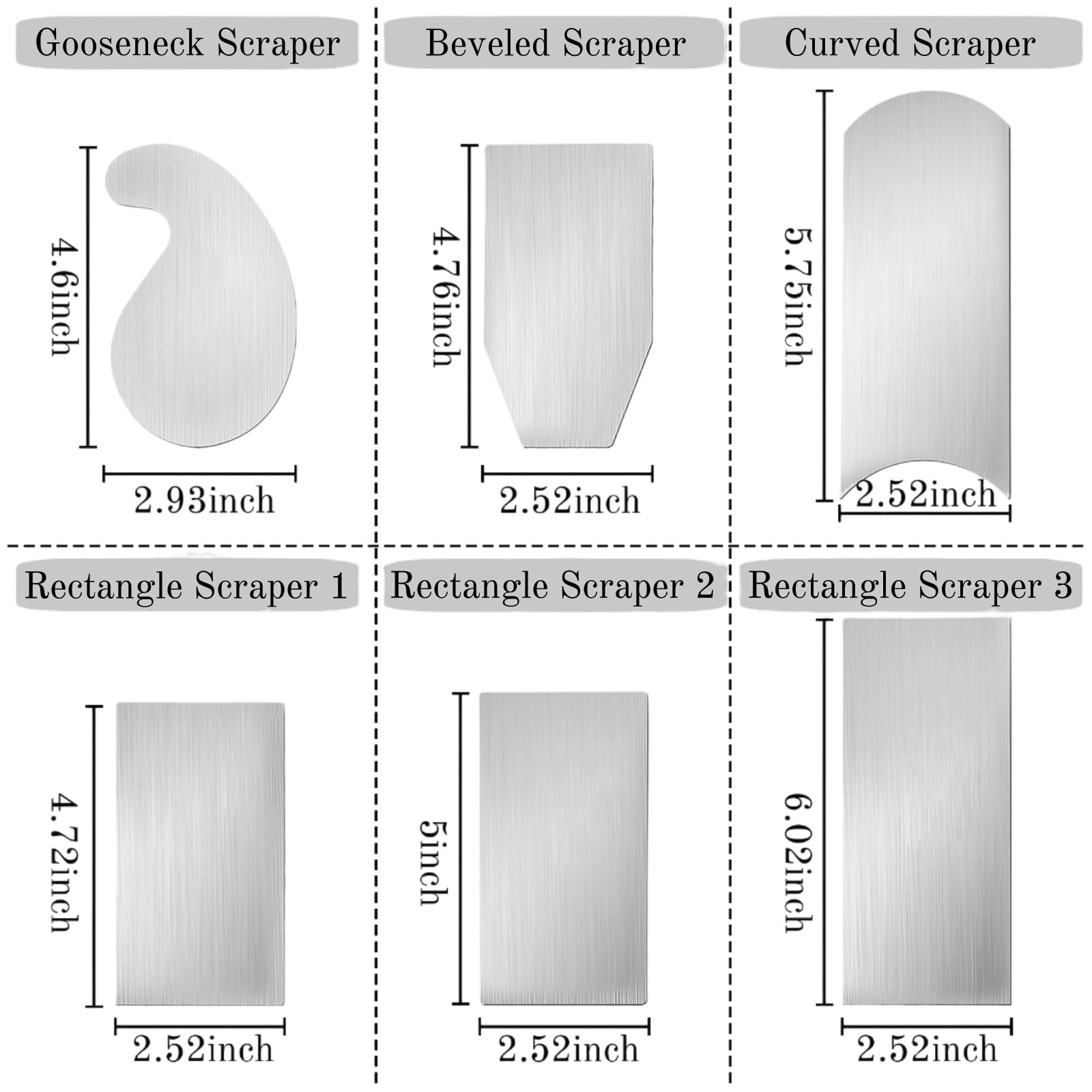 ZAVOOS Cabinet Scraper Burnisher Set - 7 Shapes -2 ZAVOOS Cabinet Scraper Burnisher Set - 7 Shapes -2