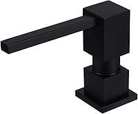 Vista 1 de Sink Soap Dispenser for Kitchen Sink (Matte Black), All Brass Built-in and Refill from Top Design,Metal Hand Soap & Dish Soap Copper Pump