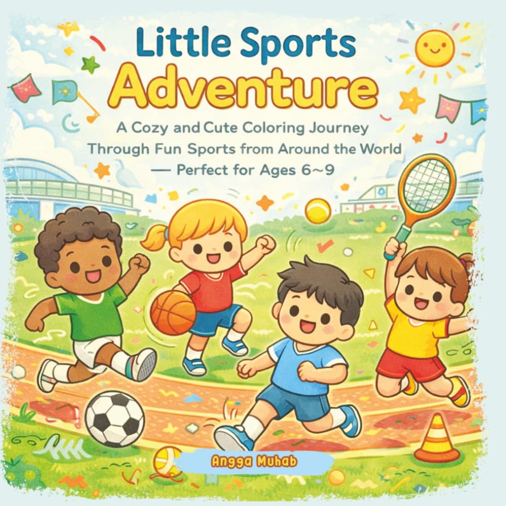 Little Sports Adventure: A Cozy and Cute Coloring Journey Through Fun Sports from Around the World — Perfect for Ages 6–9