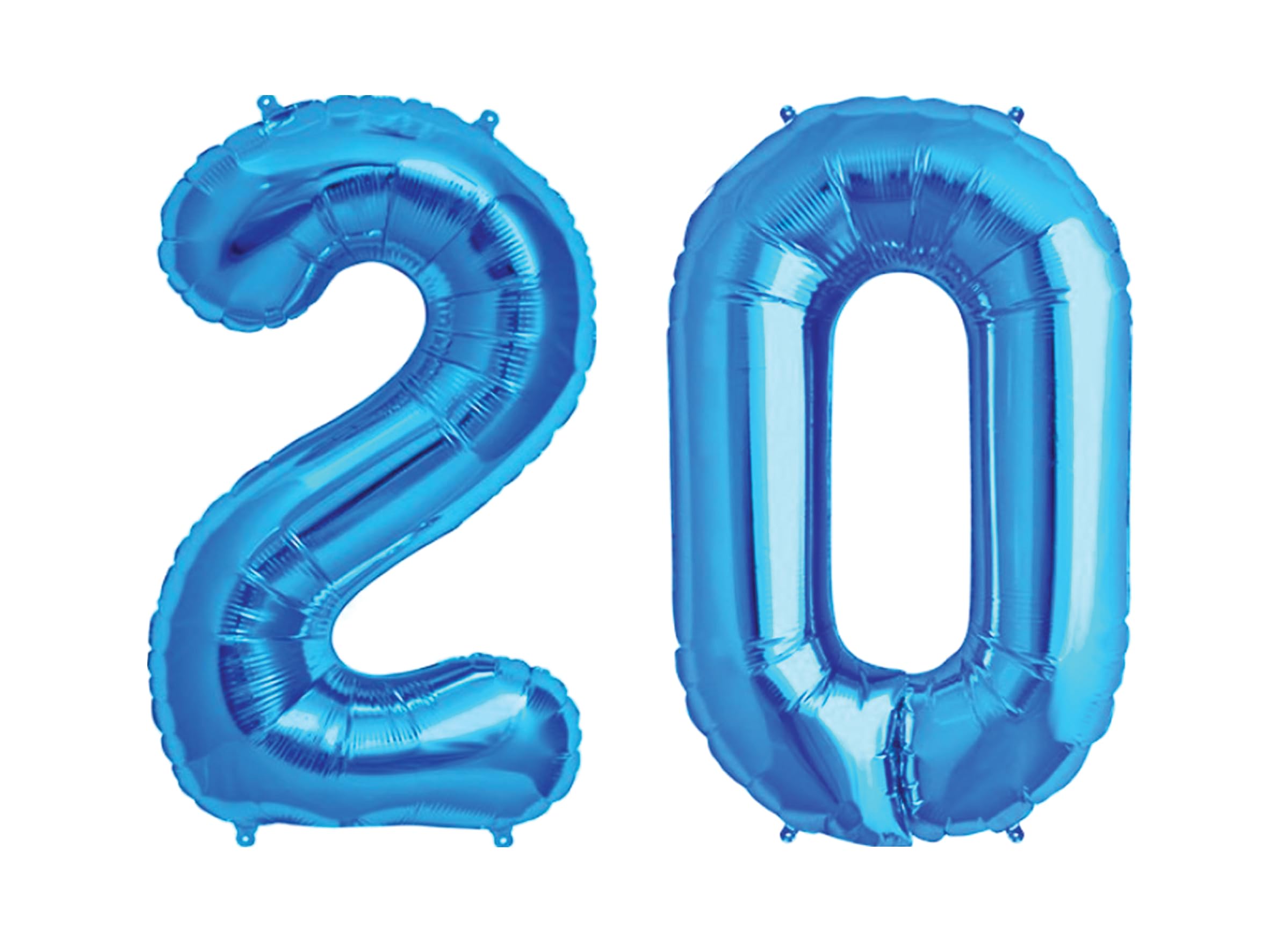 Blue Number 20 - Large Helium Foil Balloon - Birthday Party Wedding Anniversary Decoration - 101cm โ image 1