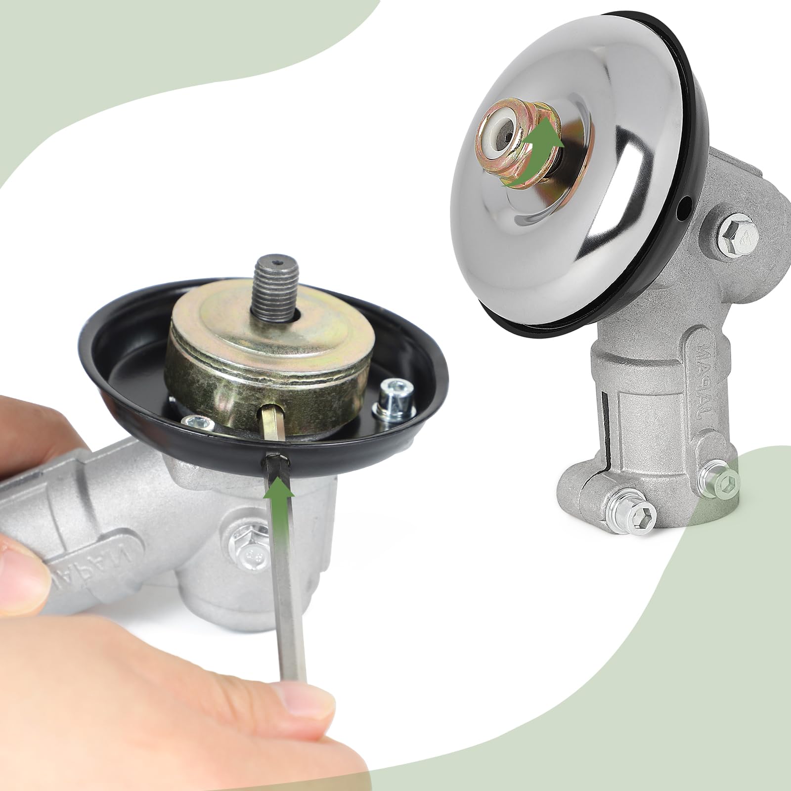 EFUTURETIME Renvoi d'Angle 9 Dents 28 mm, Universelle Accessoires de Tête de Débroussailleuse, Tête d'Engrenage pour Débroussailleuse