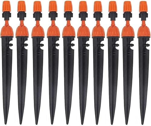 Kalolary Emisores de riego por goteo de 14 de pulgada, 20 goteros de riego con micro pulverización para rociadores de flujo de agua ajustable de