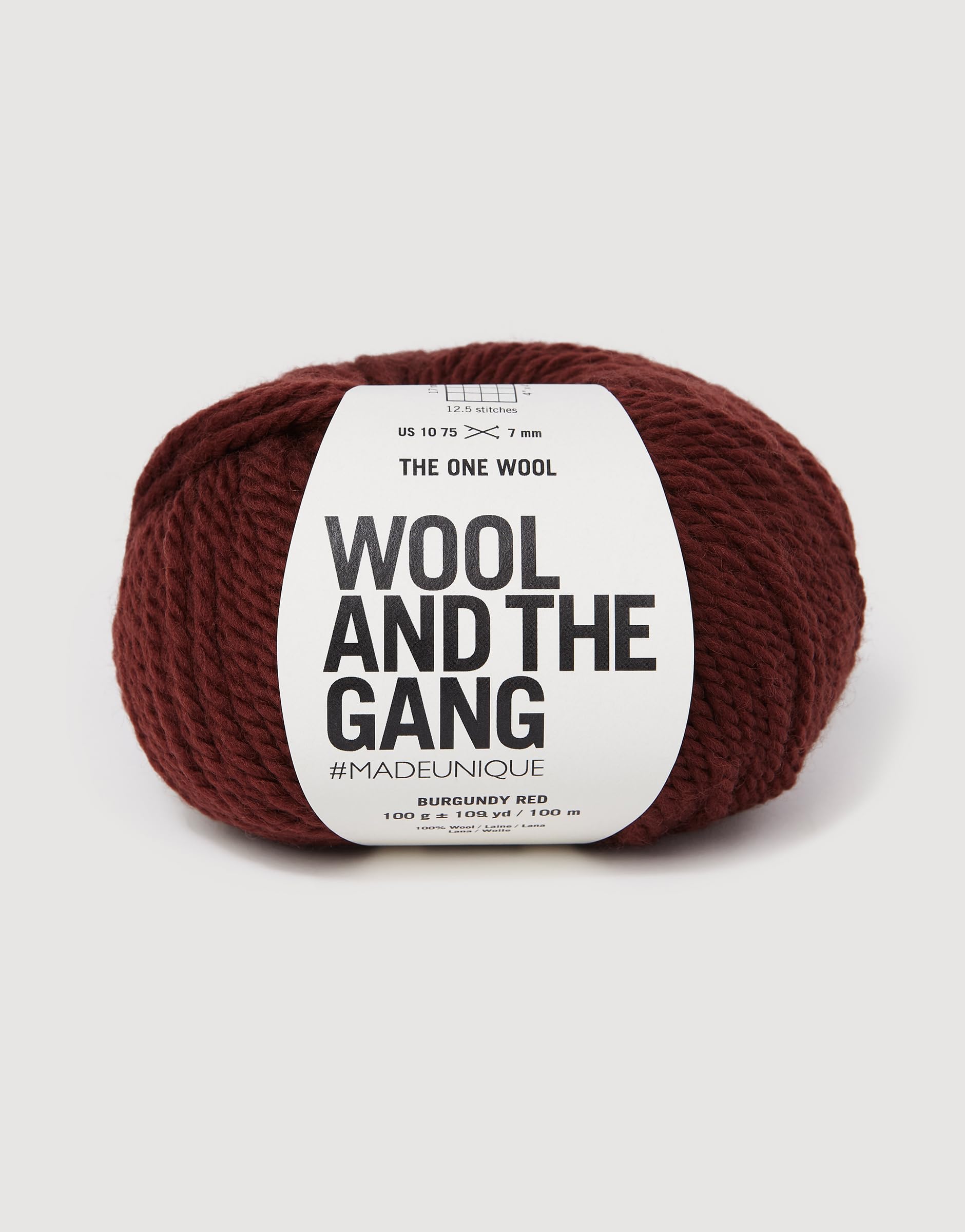 Wool and the Gang The One Wool, Burgundy Red, 100g, Chunky