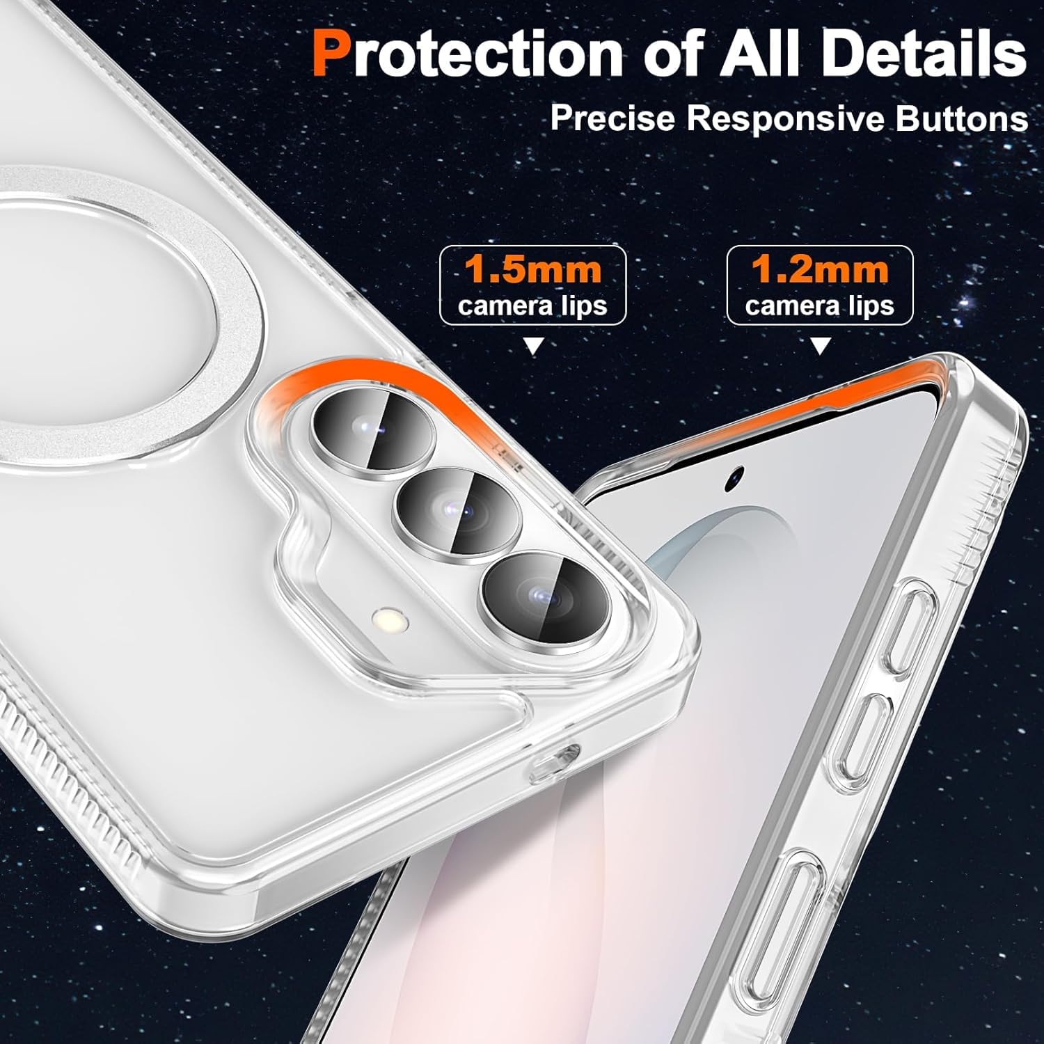 STERKER Zaprojektowane dla Samsung Galaxy S26 etui magnetyczny pierścień stojak [ochrona przed upadkiem klasy wojskowej] [kompatybilne z magnesem] nie żółknie Slim S26, przezroczyste