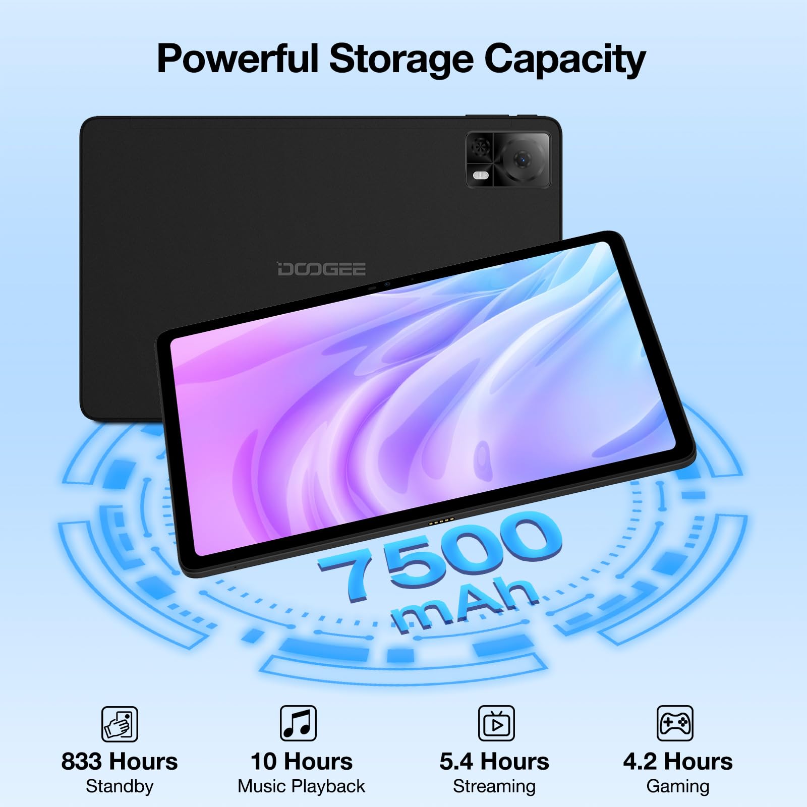 Tablette Android DOOGEE T20S,15GB RAM+128GB ROM1TB TF,TÜV Certificat