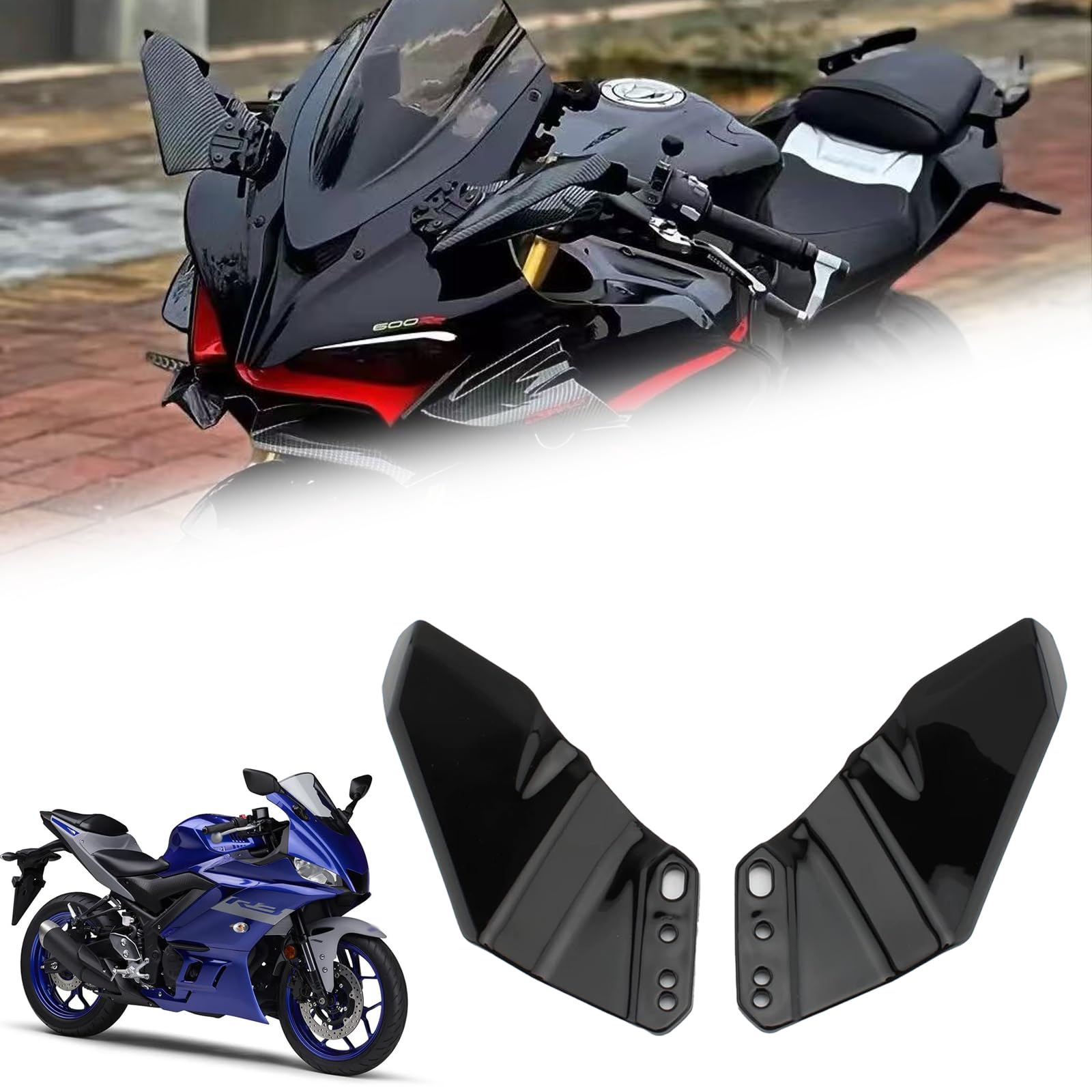 Amazon | For YZF-R3 YZF-R125 YZF-R25 YZF R3 YZF R125 YZF R25 風翼