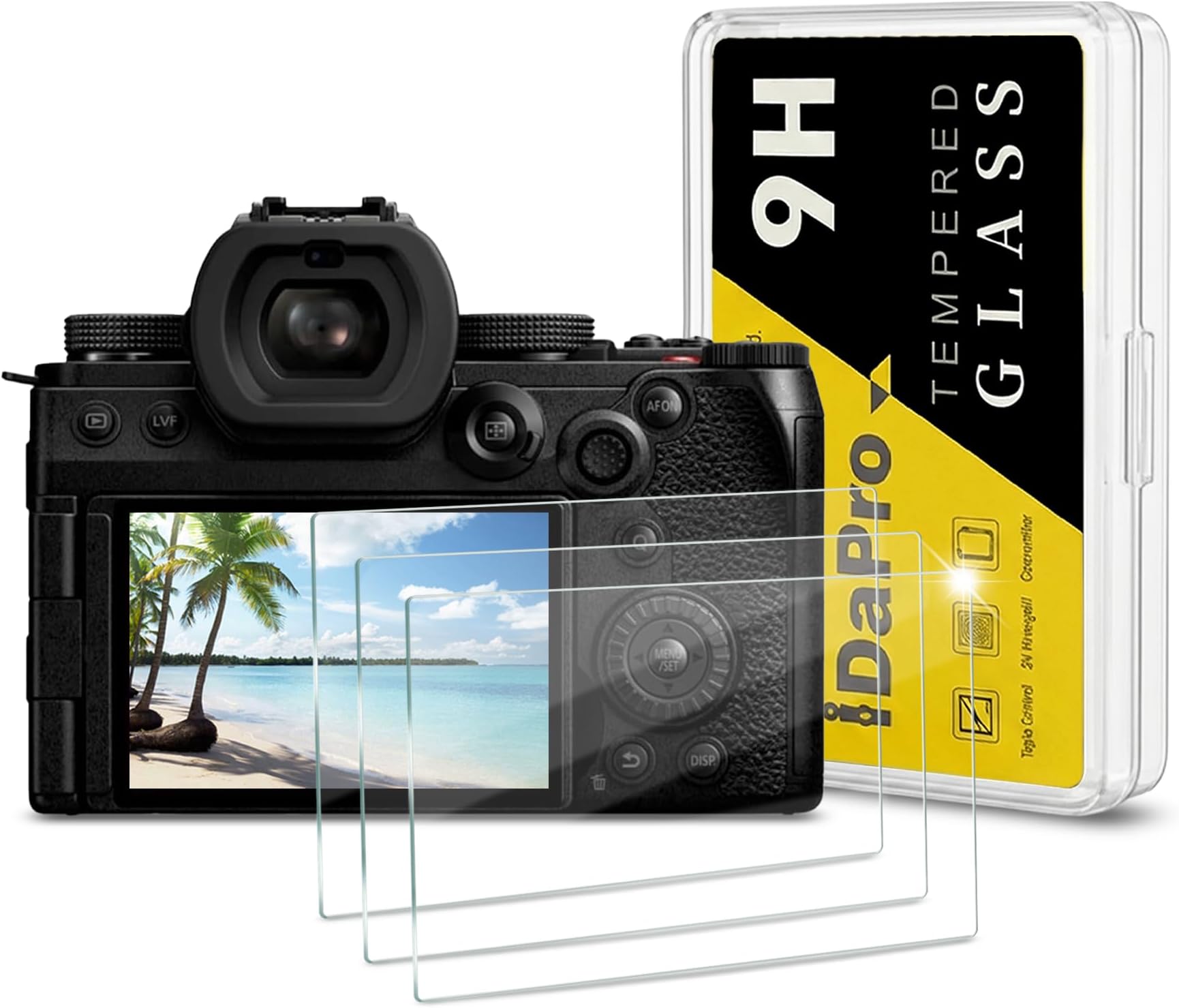 – Screen Protector for Panasonic LUMIX S5/S5II/S5IIX/S5 II/S5 IIX [3 Pack],Tempered Glass,9H Hardness,Anti-Scrach,Anti-Bubble,Easy Installation