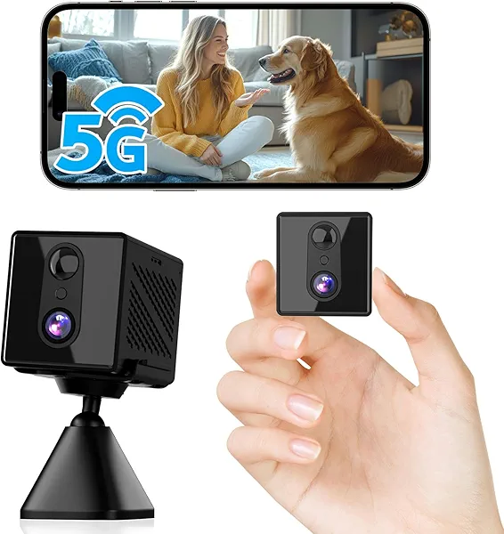 realhide 2025 Upgraded 5GHz WiFi Hidden Spy Camera, 4K Wireless Indoor Security Cam, Surveillance Nanny Cam, Pet & Car Camera with Longer Battery Life(APP:O-KAM Pro)