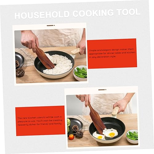 Miniatura 8 de FUNOMOCYA Estilo europeo mango largo pala de madera wok espátula mezcla mantequilla herramientas pastelería queso raspador filete pizza espátula